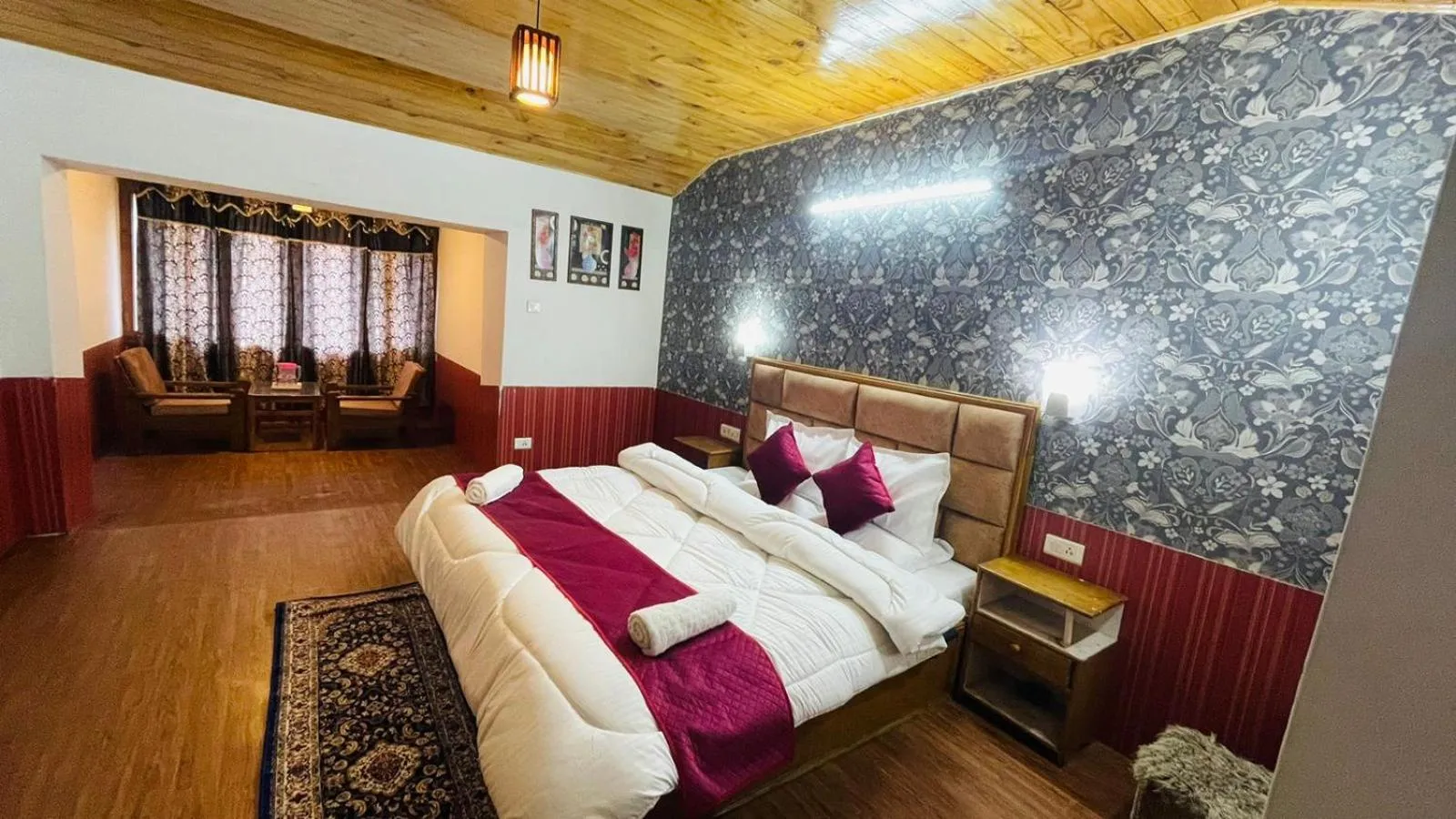 Photo of the whole room, Bed in Hotel Hilltop At Mall Road Manali With Open Terrace