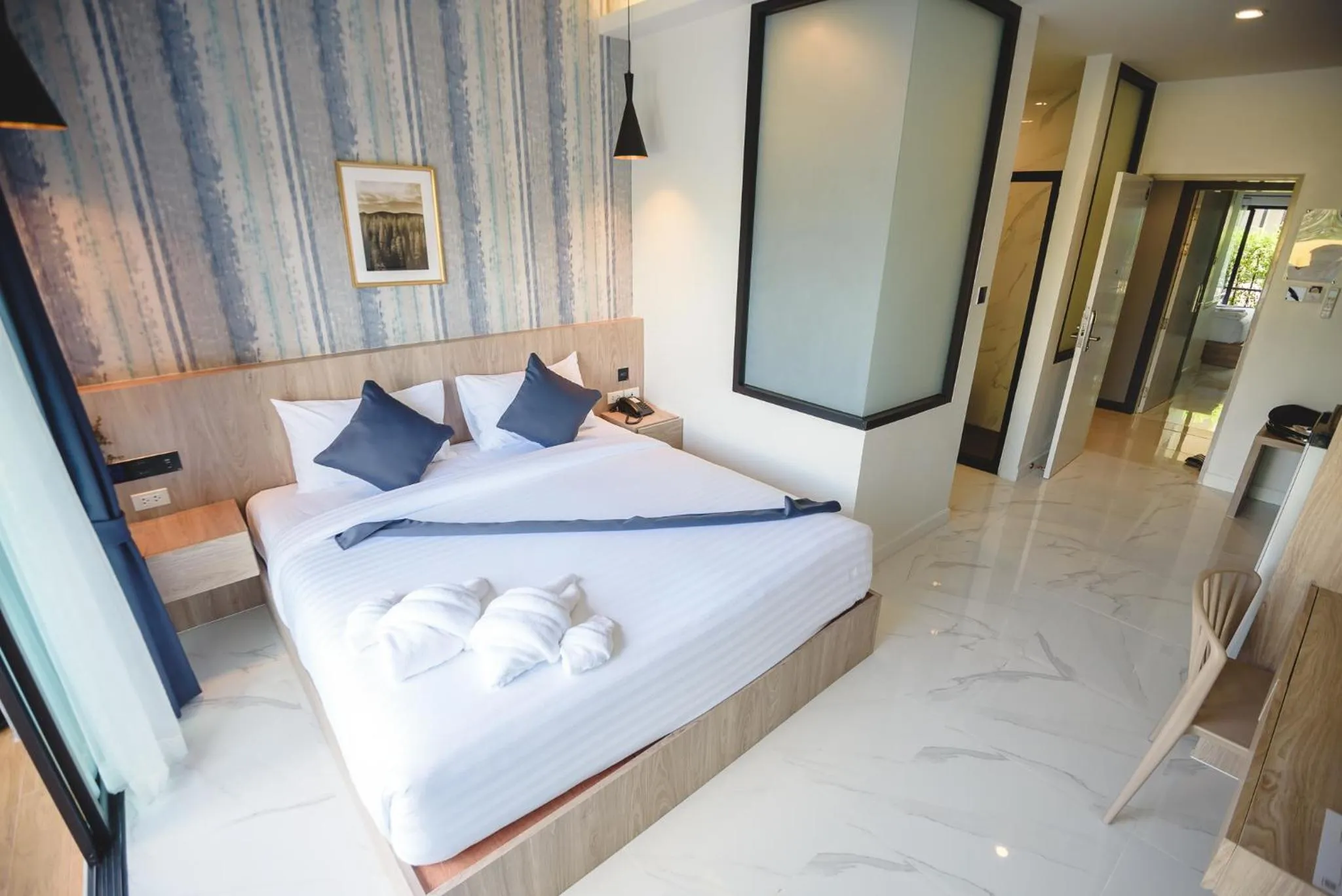 Bed in Phuengluang Riverside Hotel Chanthaburi