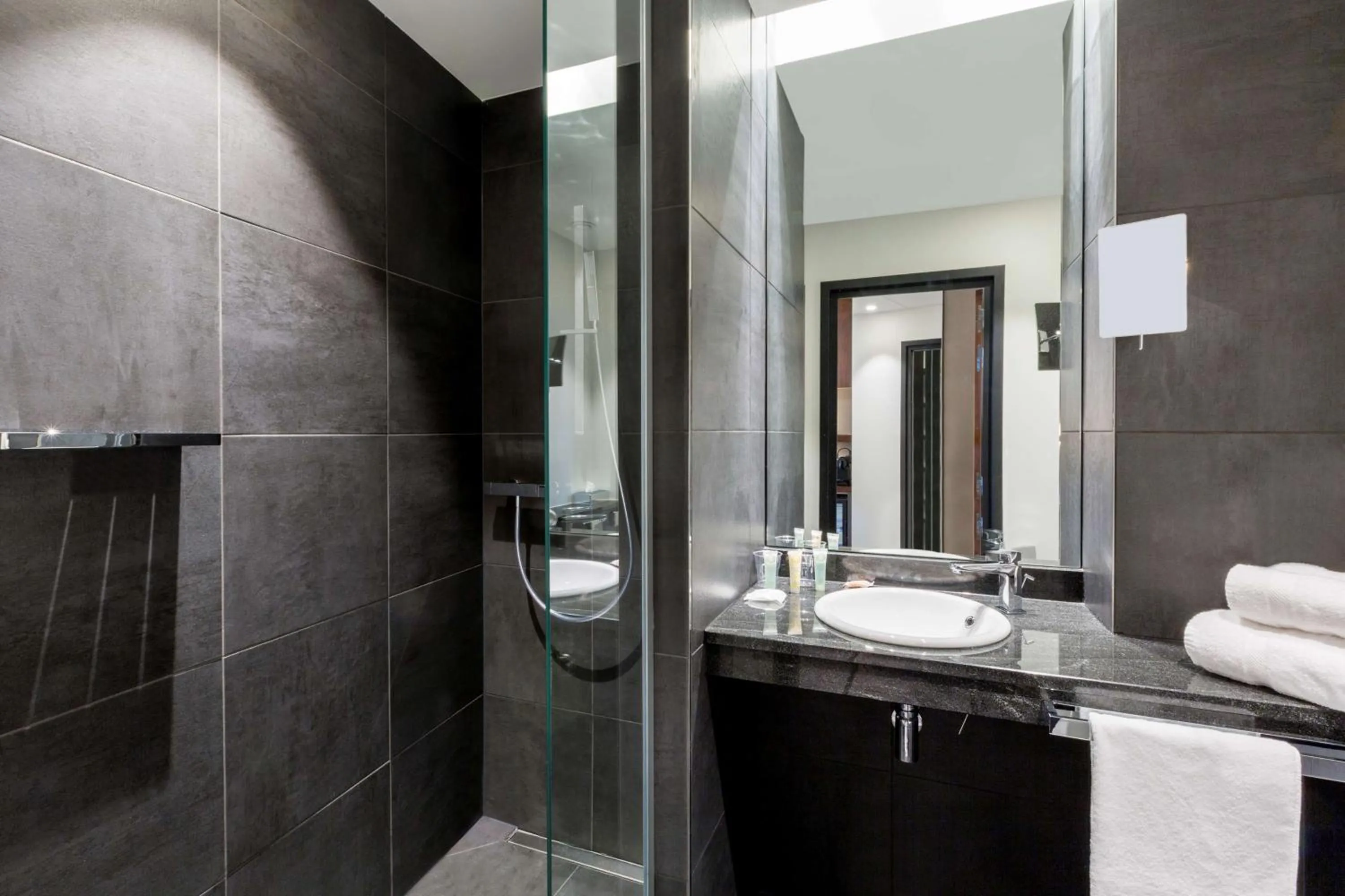 Shower in Best Western Plus Hotel & Restaurant Les Humanistes Colmar Nord
