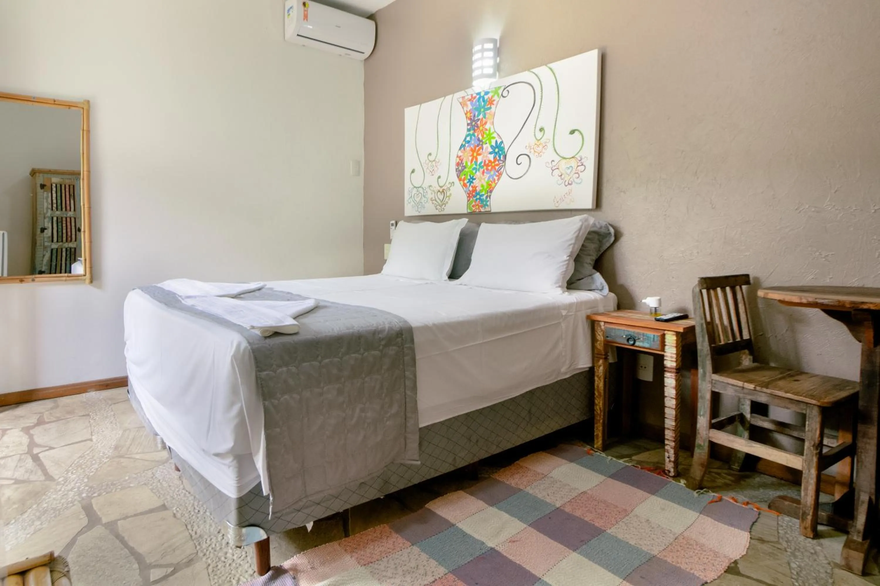 Bed in VELINN Pousada Catamarã Brasil