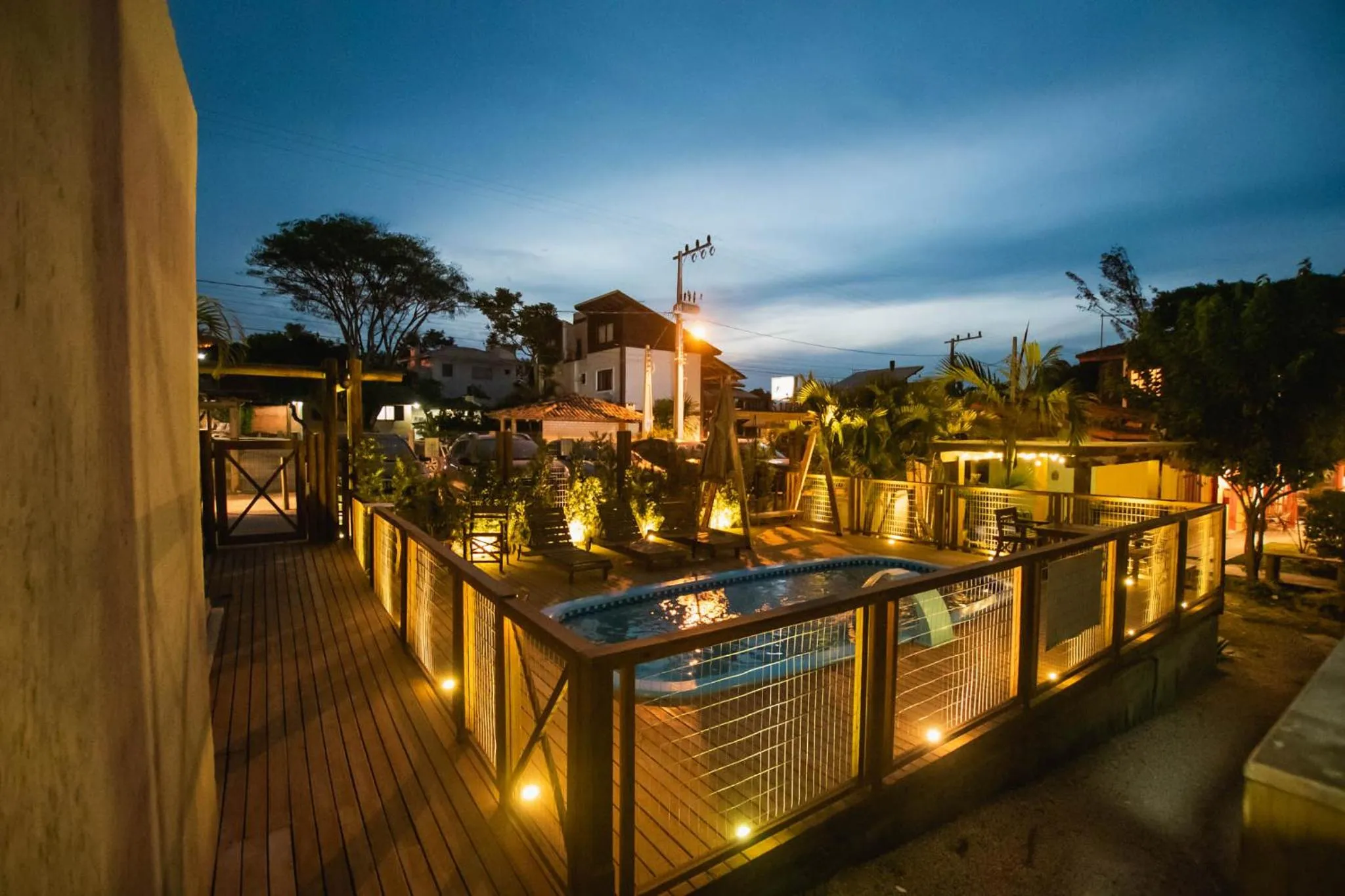 Pool view in Pousada Cacau