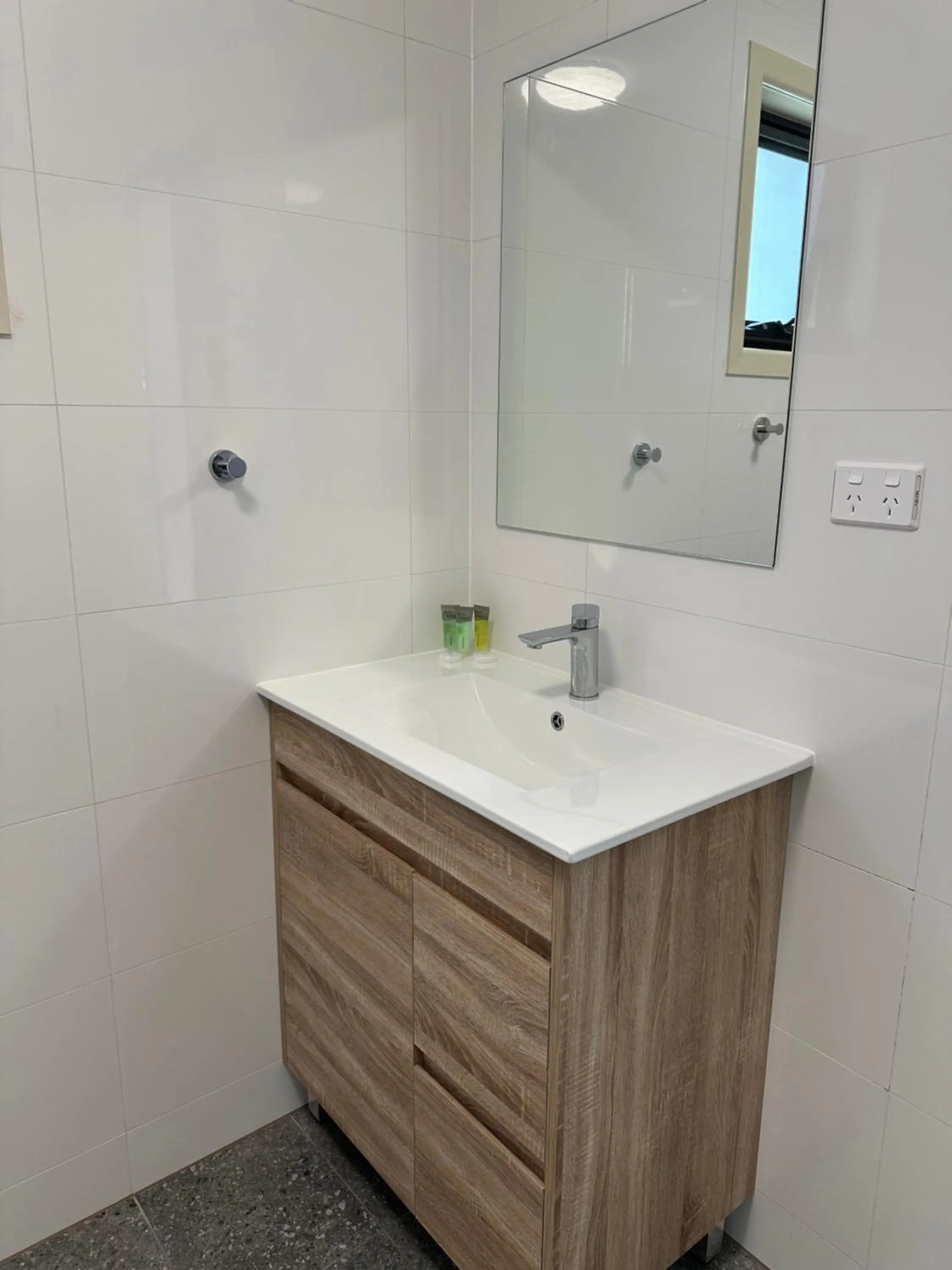 Bathroom in Travellers Motor Village