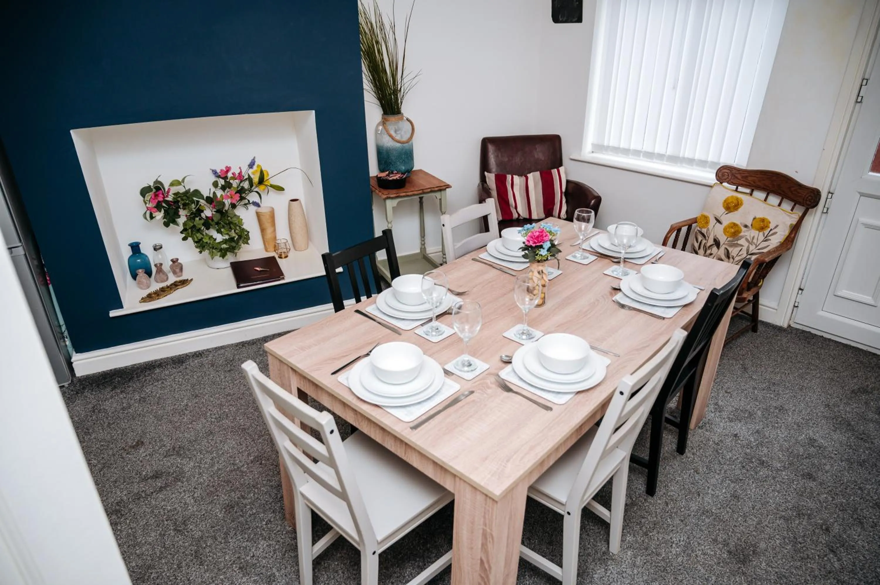 Dining area in Woodhouse Lodge