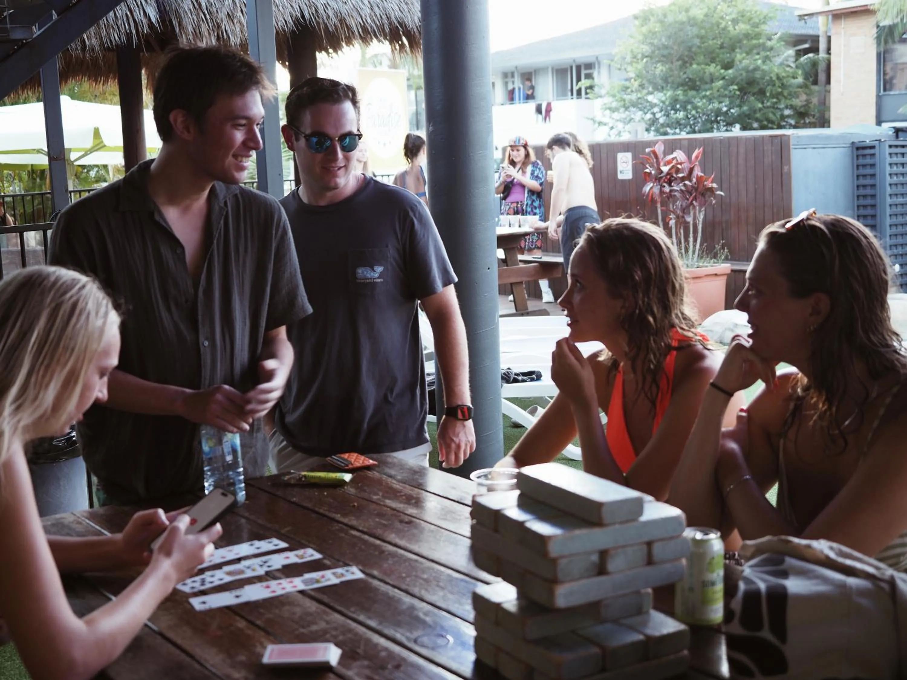 group of guests in Backpackers In Paradise 18-35 Hostel