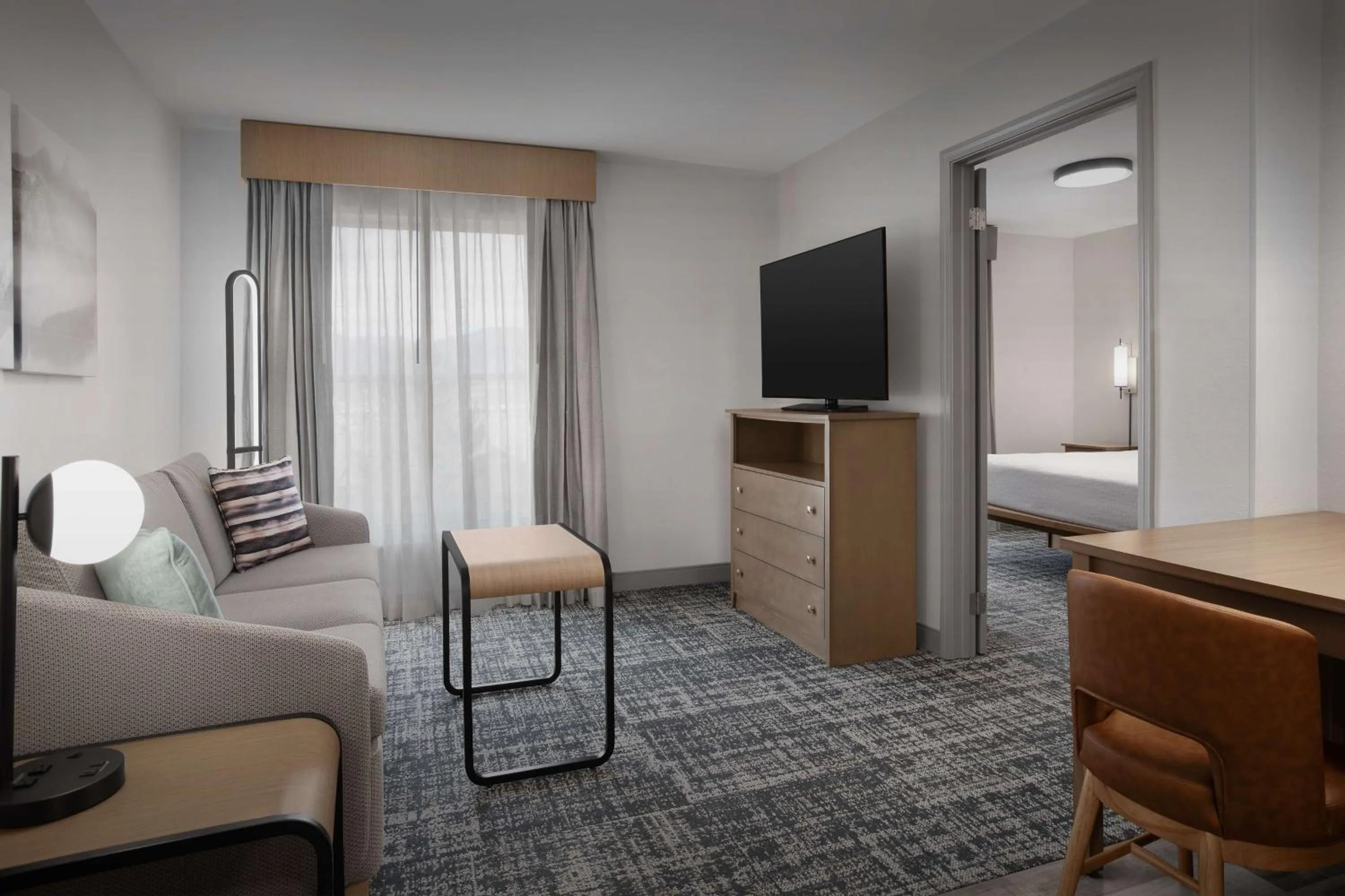 Living room, Bed in Homewood Suites by Hilton Colorado Springs-North