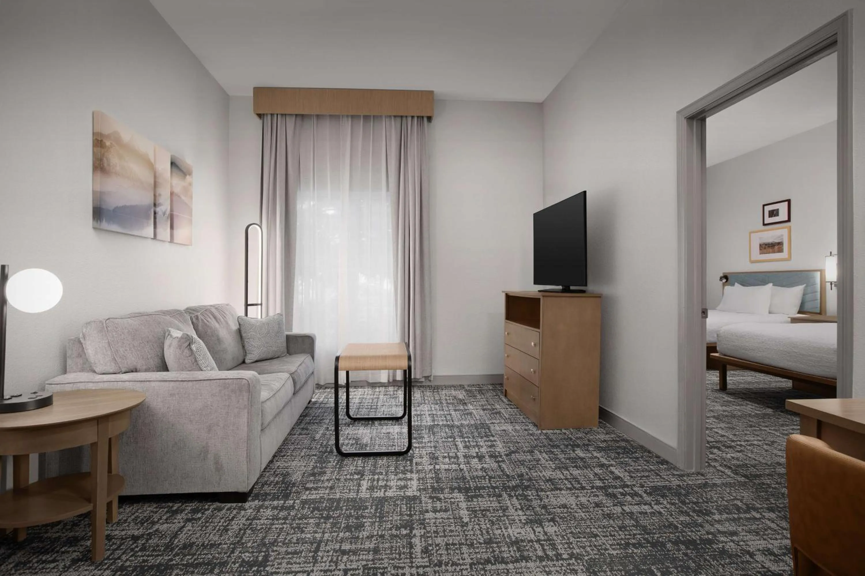 Living room, Bed in Homewood Suites by Hilton Colorado Springs-North