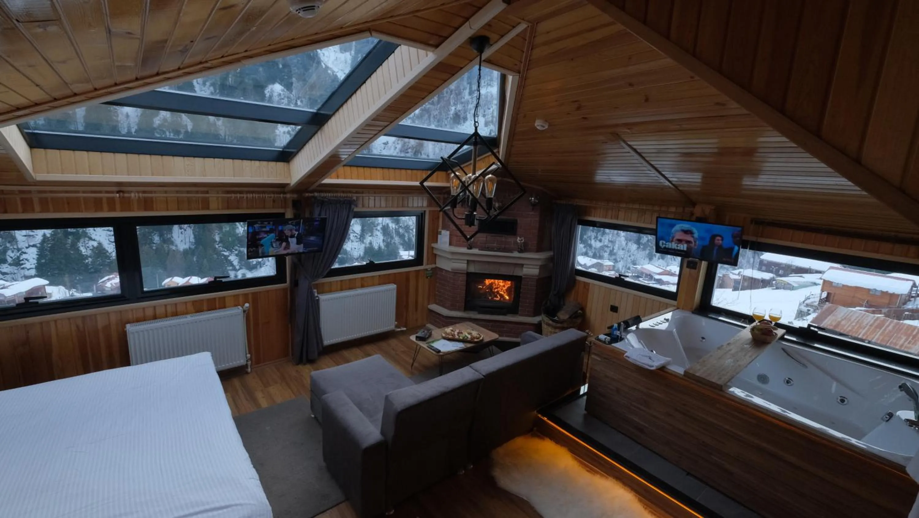 Bed in Ayder Villa de Pelit Hotel