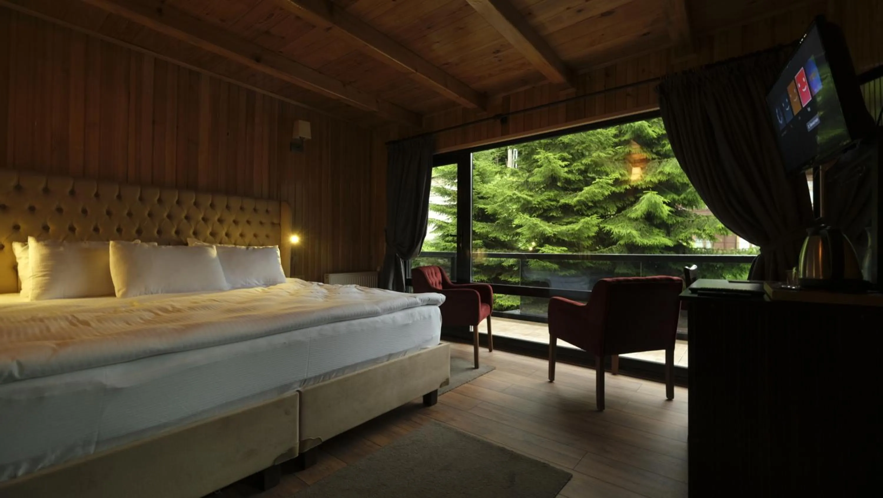 Bed in Ayder Villa de Pelit Hotel