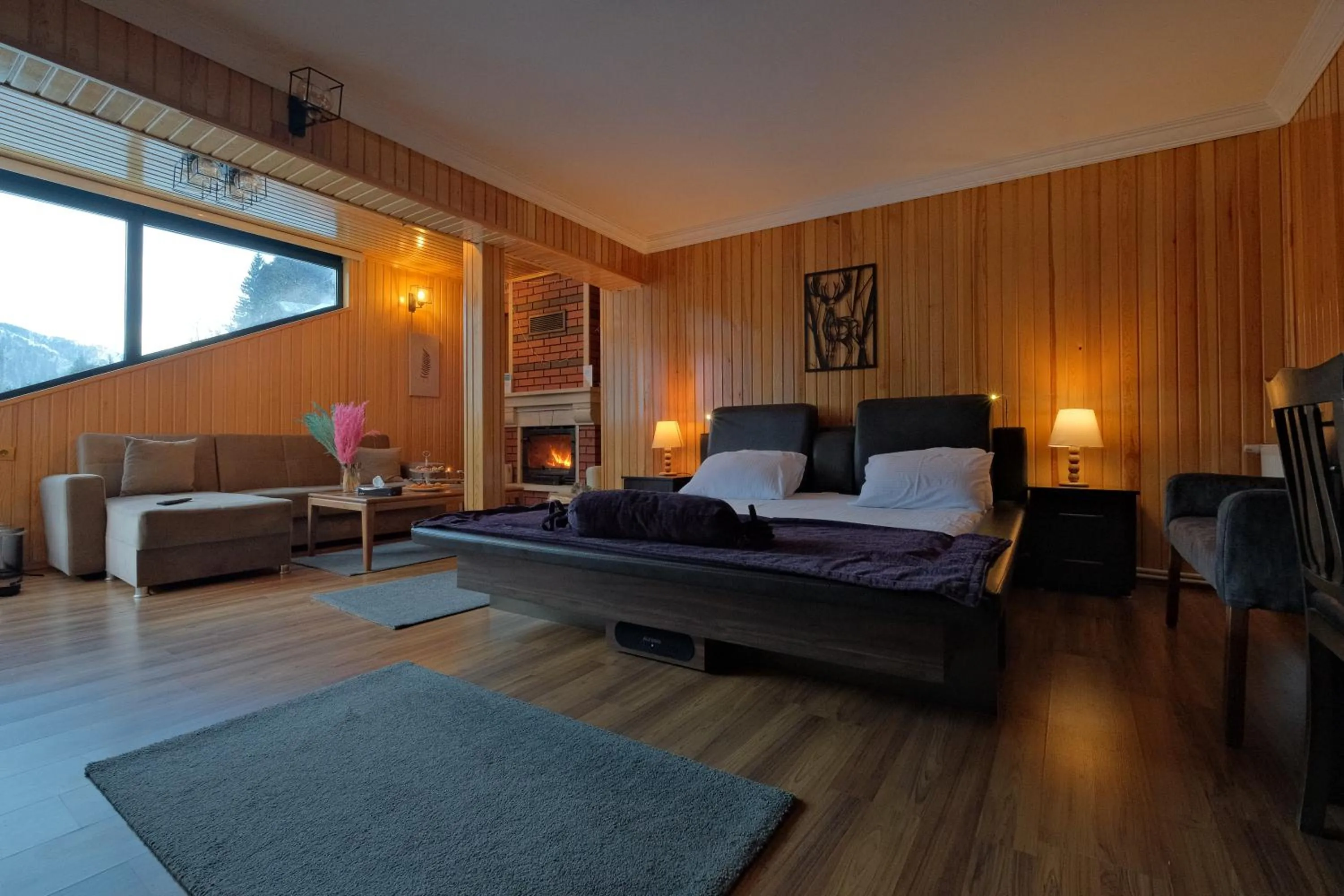 Bed in Ayder Villa de Pelit Hotel