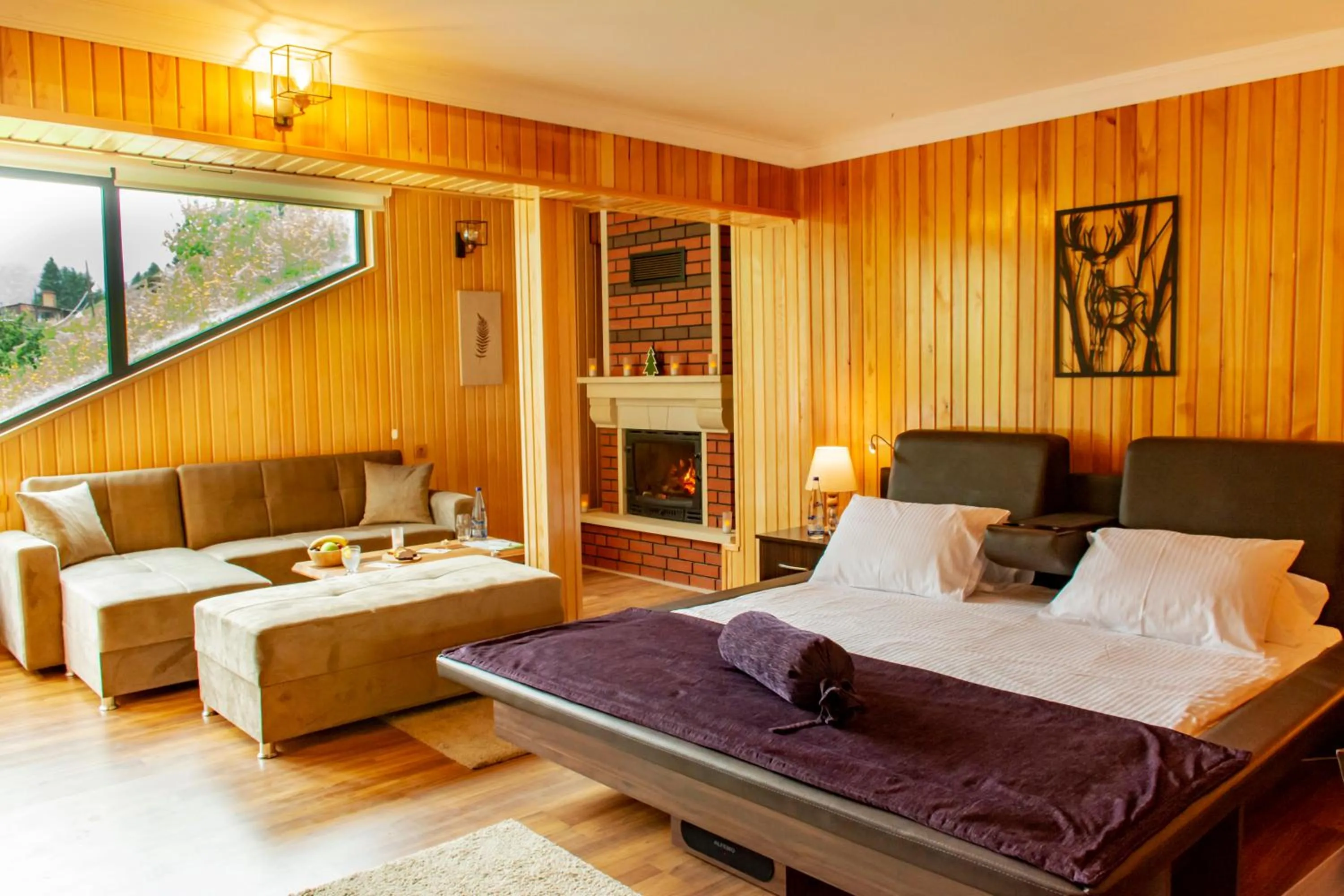 Bed in Ayder Villa de Pelit Hotel