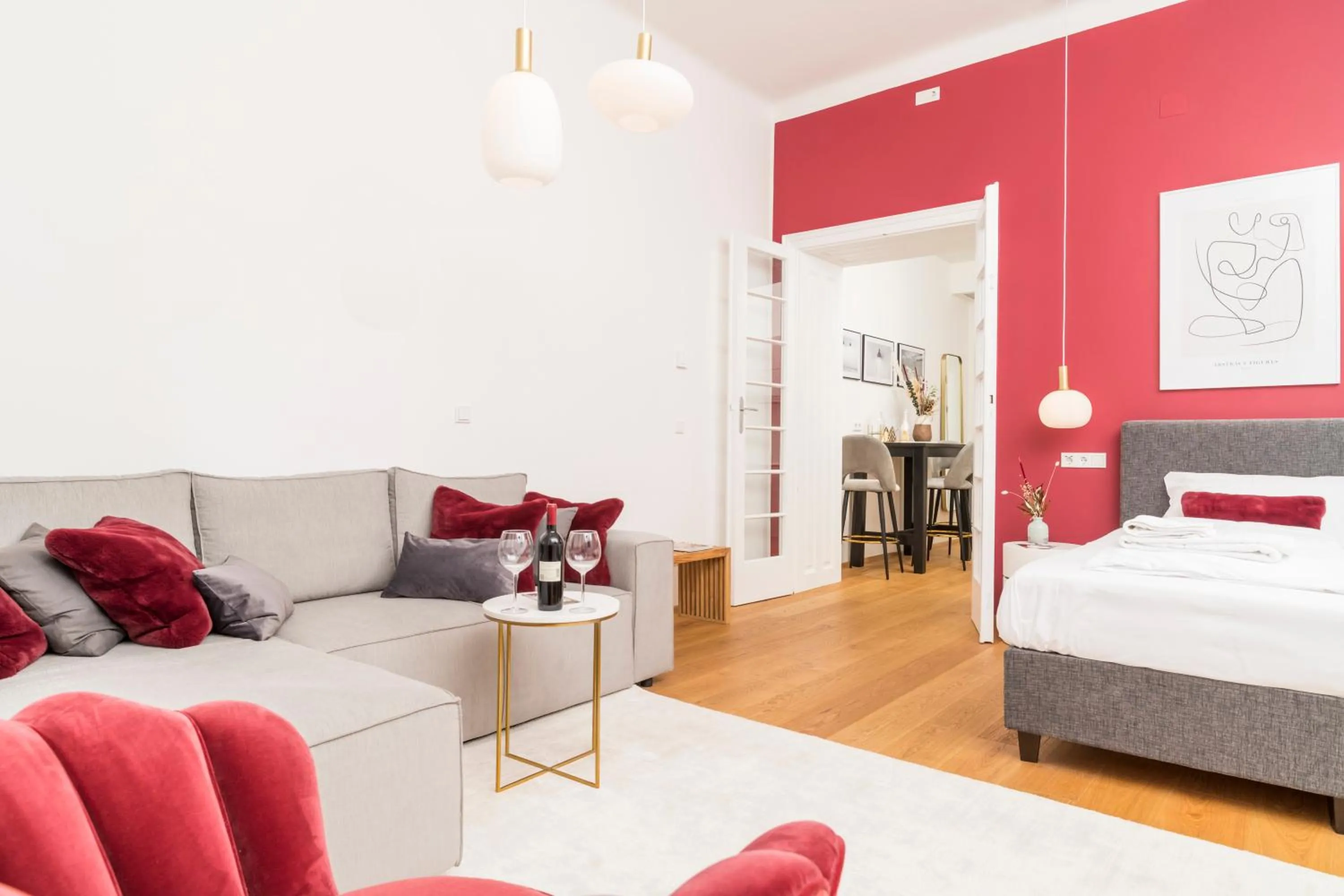 Bedroom, Bed in Mint@Naschmarkt Premium Apartments