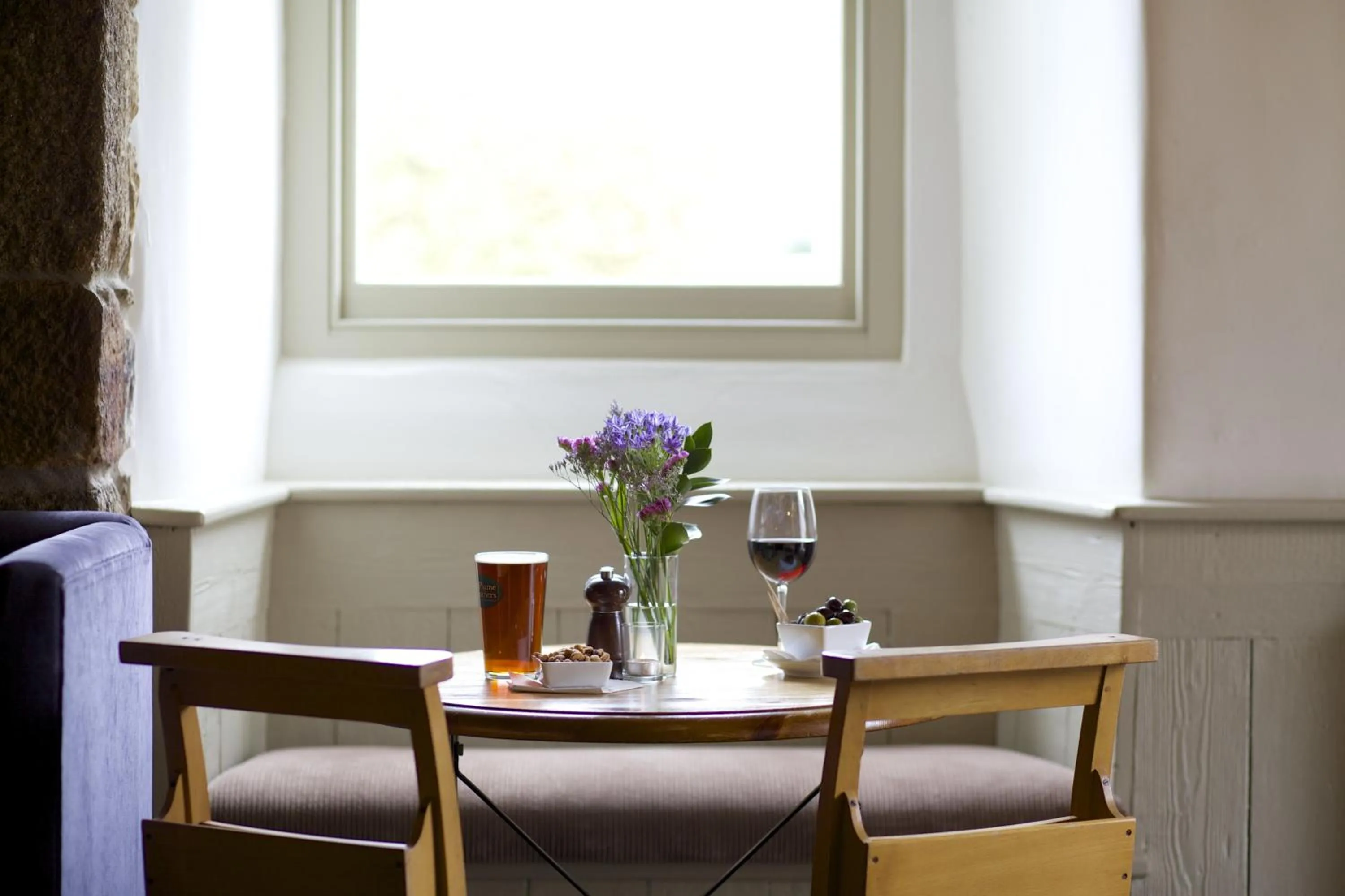 Dining area in The Plume of Feathers