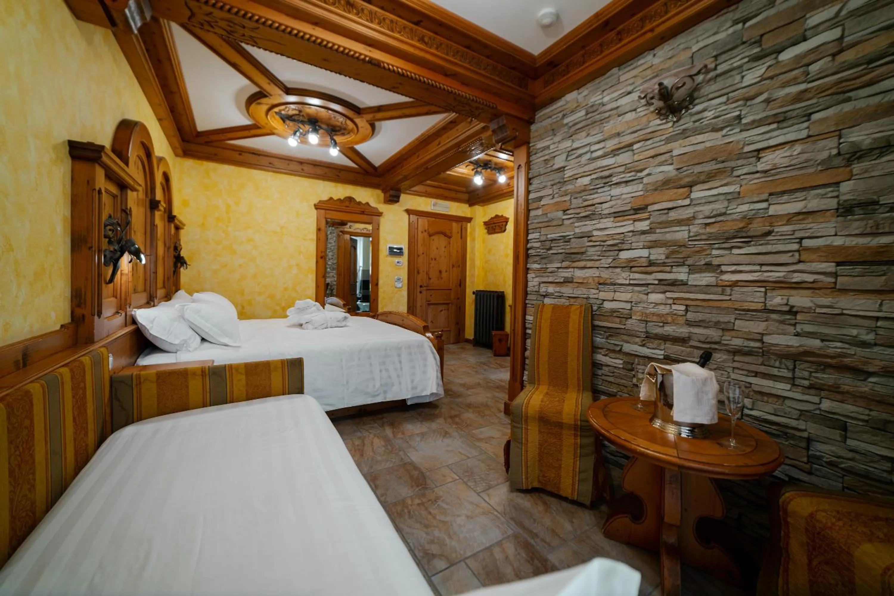 Bed in Hotel Le Ortensie