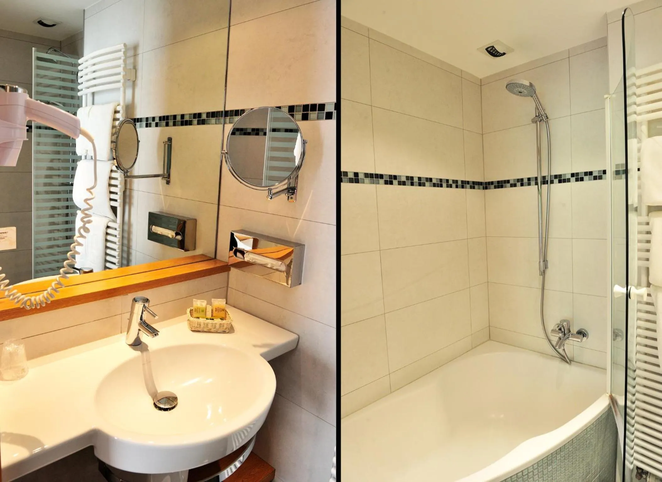 Shower in Hôtel Restaurant Logis Auberge Sundgovienne