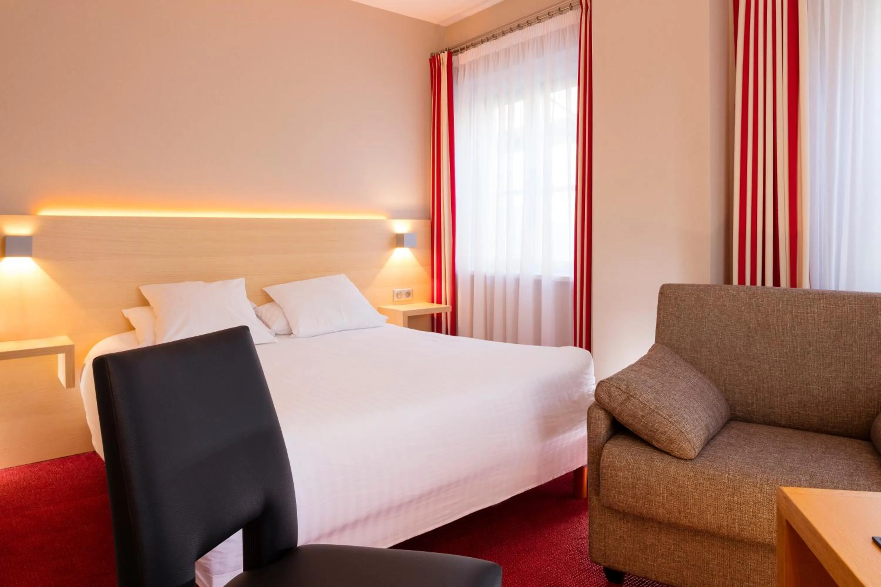 Bed in Hôtel Restaurant Logis Auberge Sundgovienne