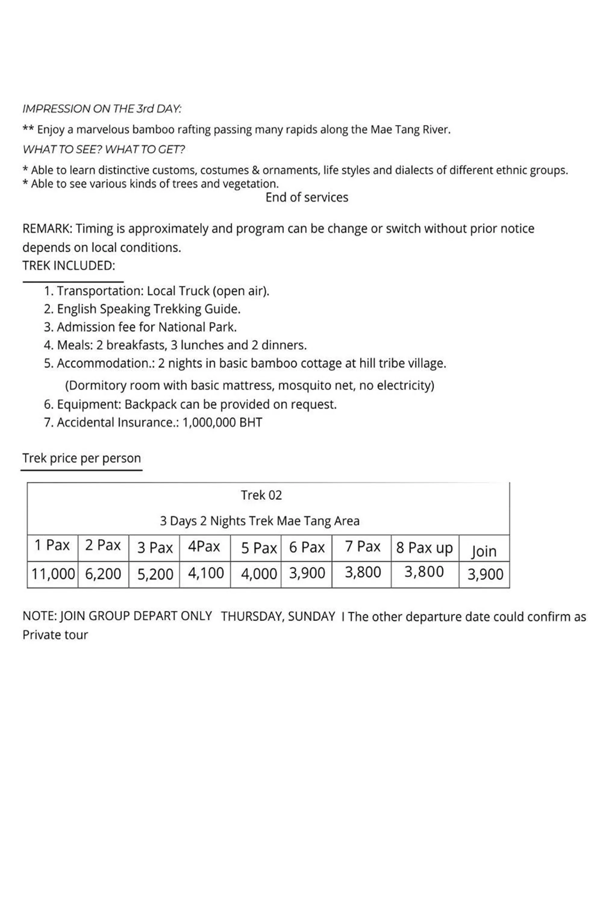 Text overlay in Trekker Camp