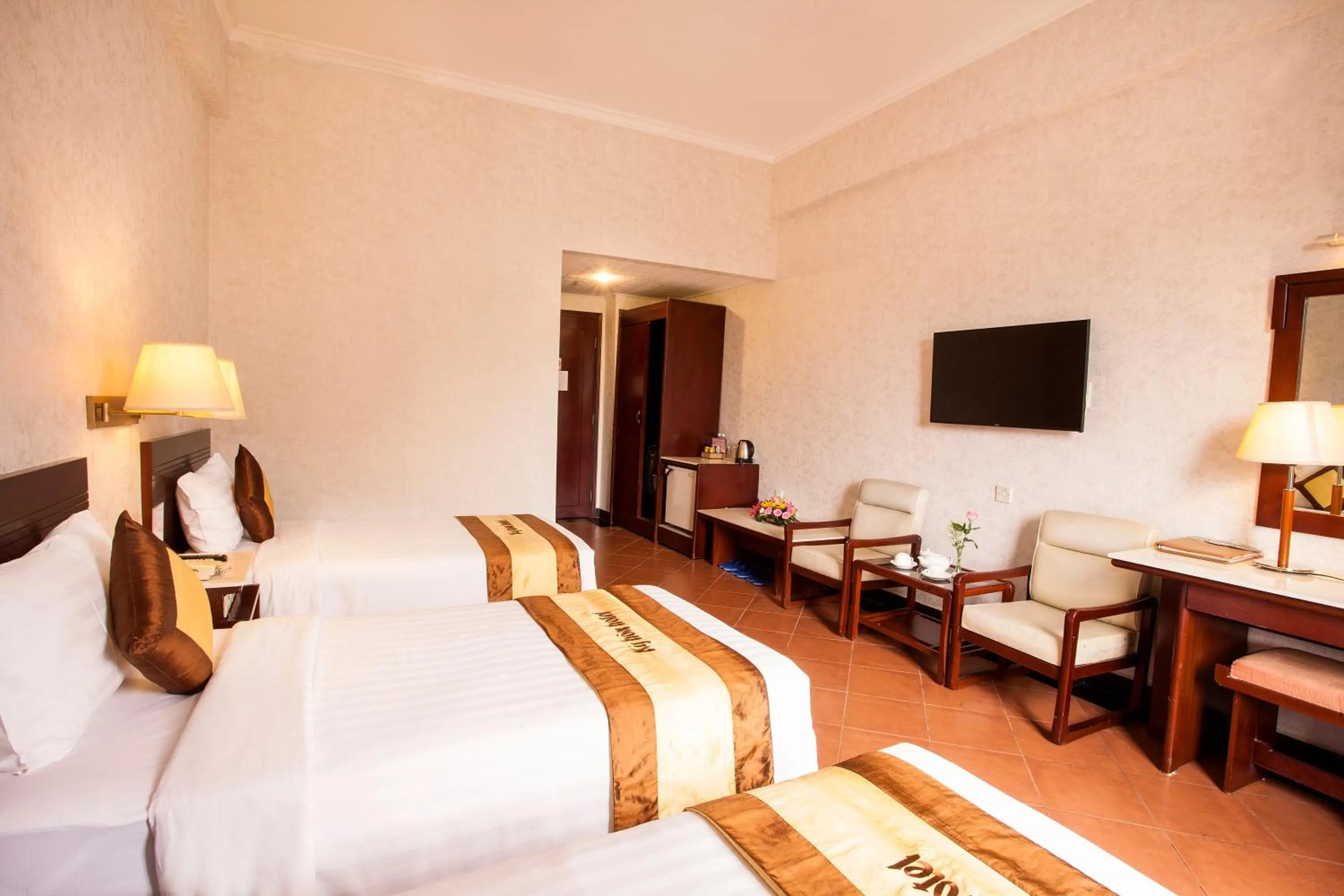 TV and multimedia, Bed in Ky Hoa Hotel Ho Chi Minh