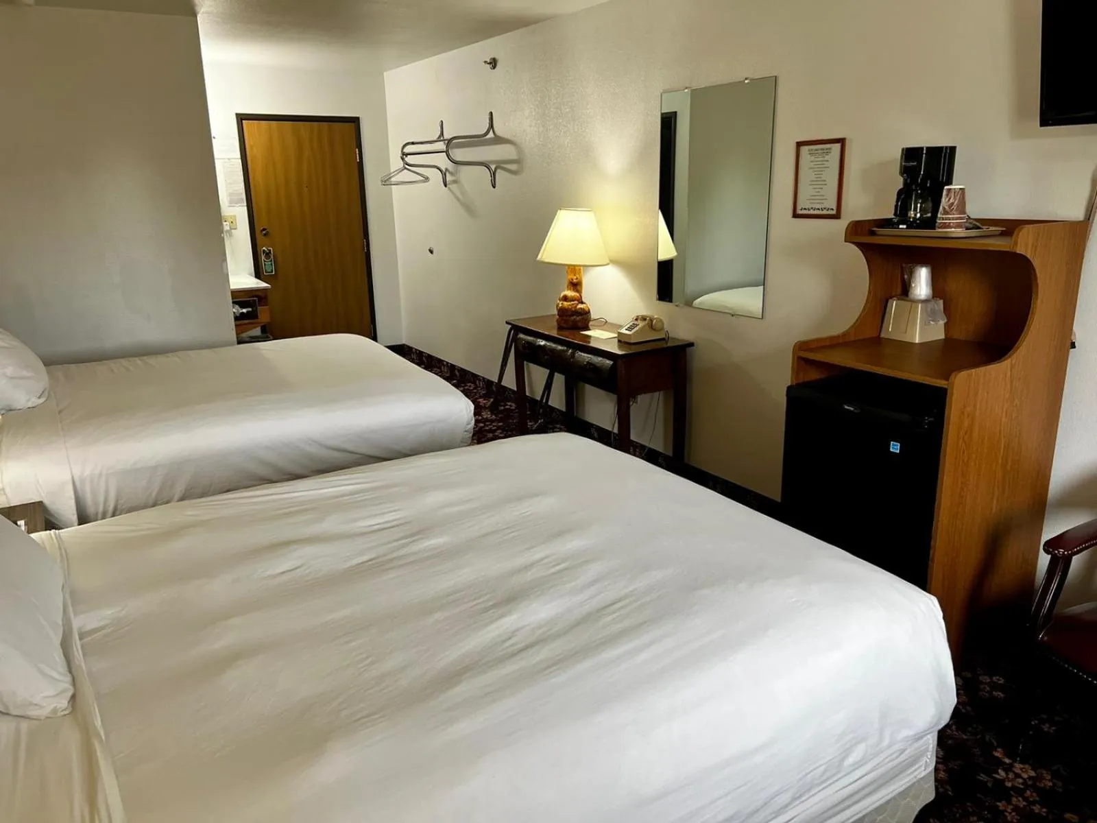 Bed in Buffalo Bill's Antlers Inn