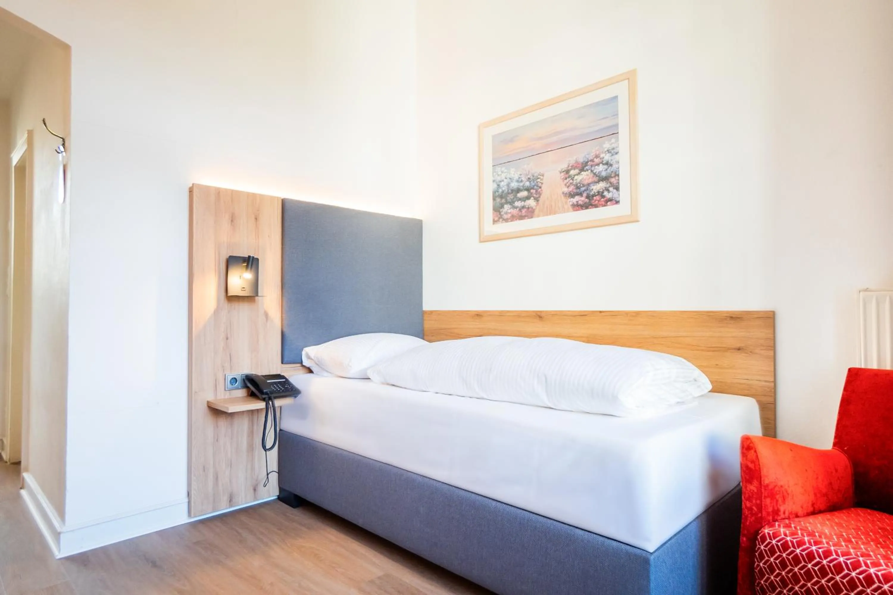 Bed in Rheinhotel Schulz