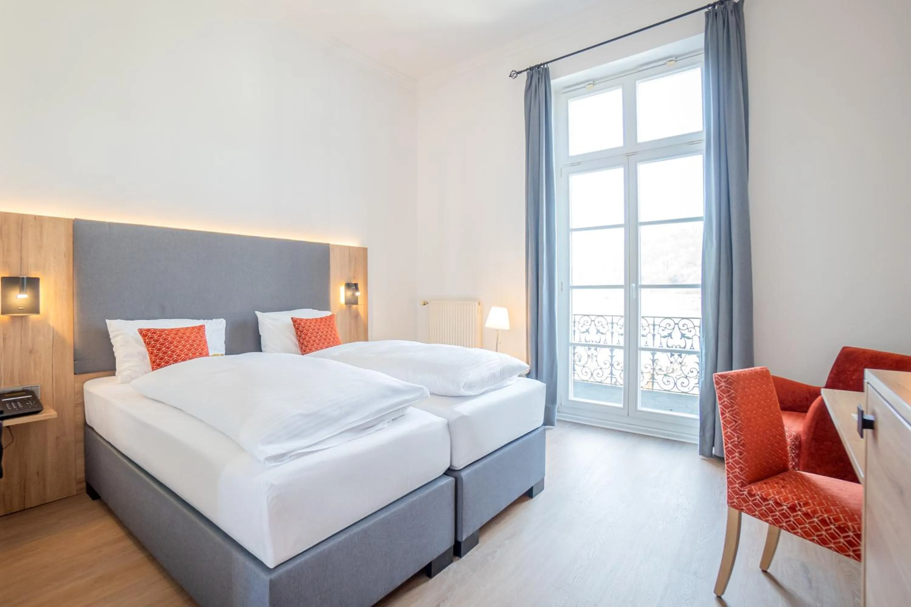 Bed in Rheinhotel Schulz