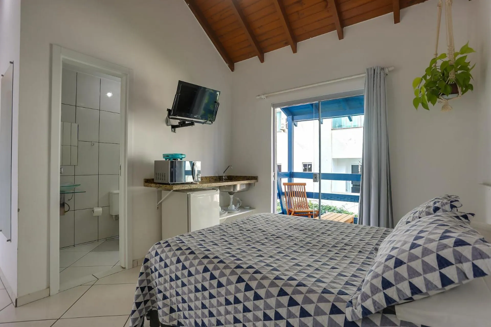 Bed in Pousada Canario Azul