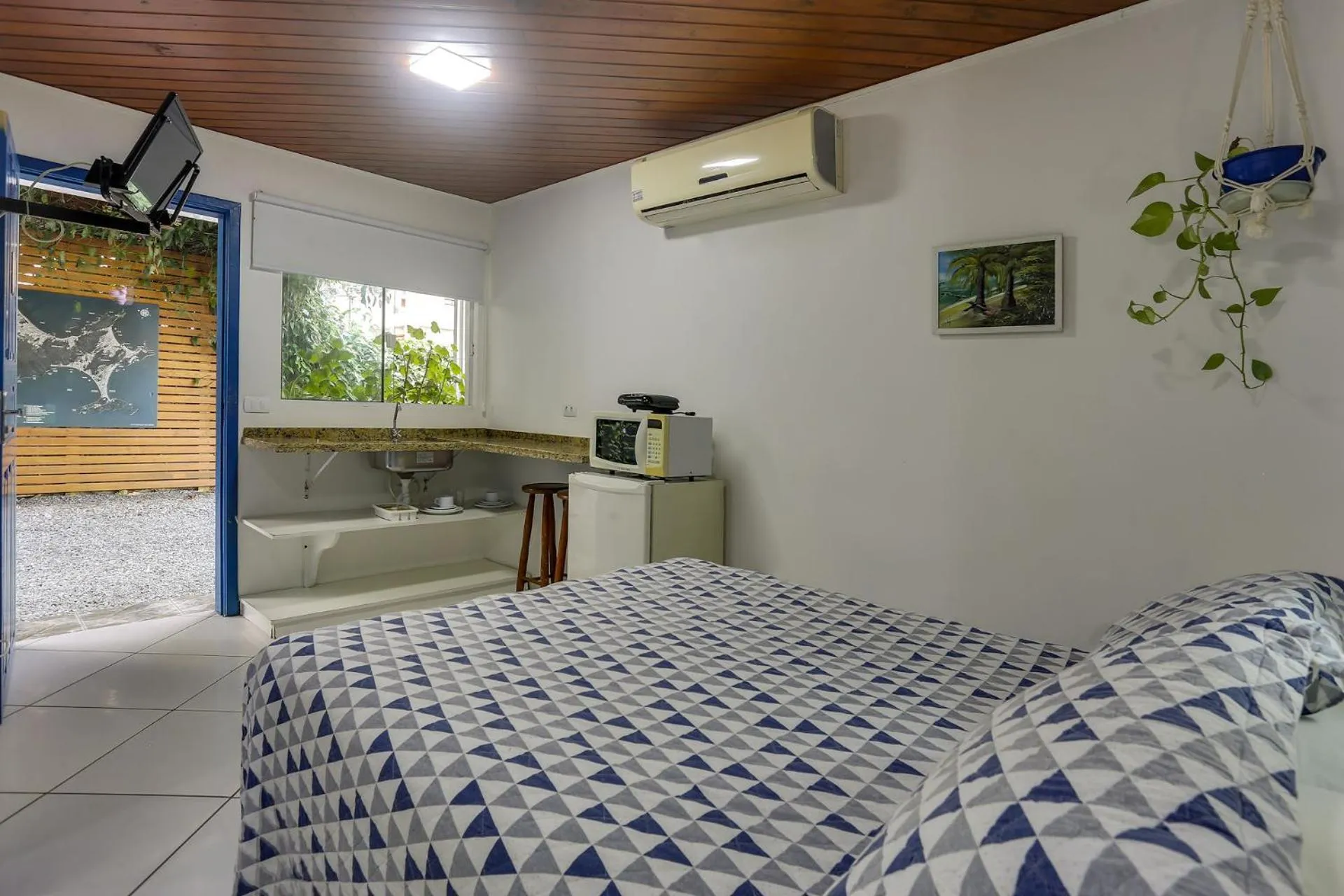 Bed in Pousada Canario Azul