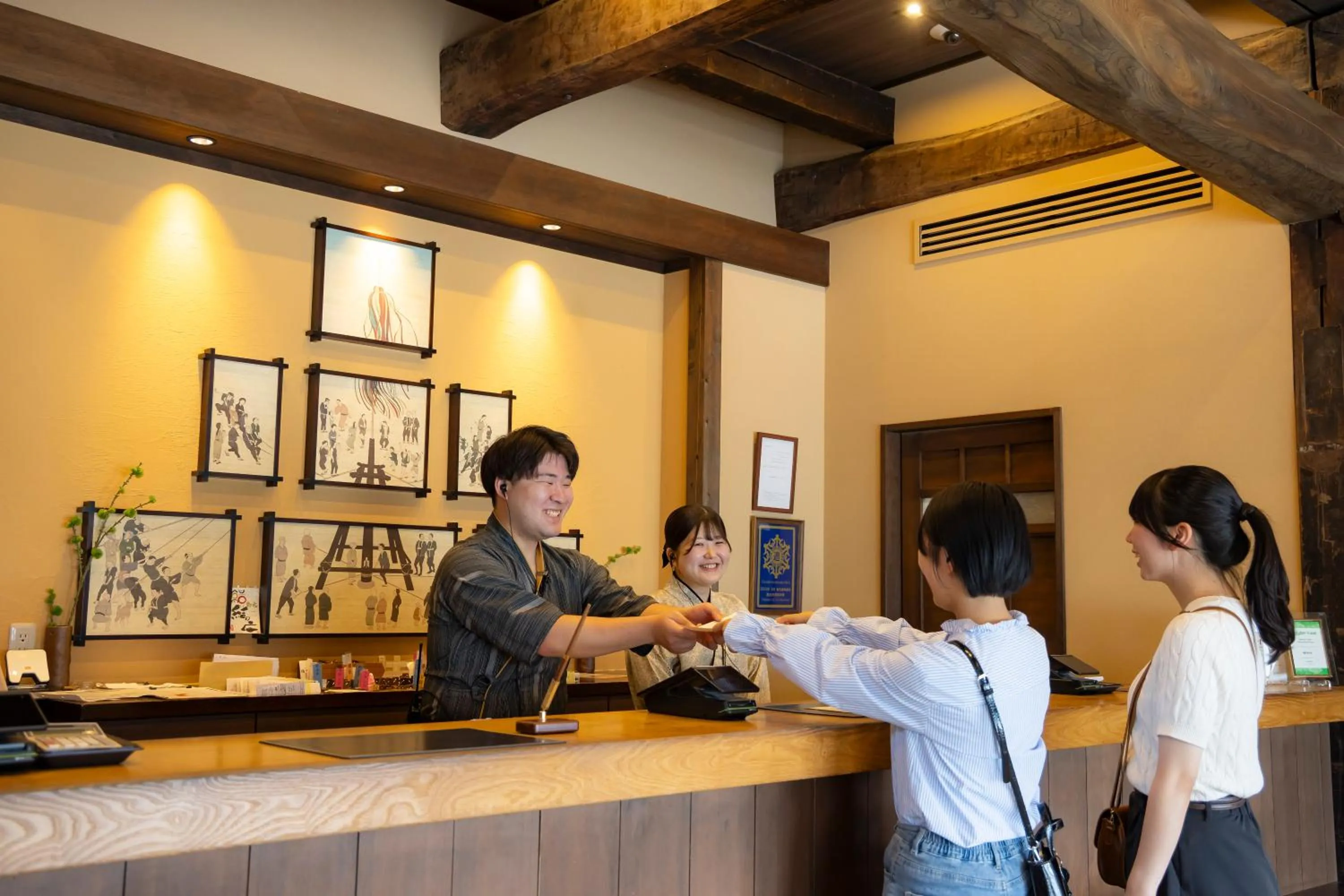Lobby or reception in Onyado Yuinosho, Shirakawago