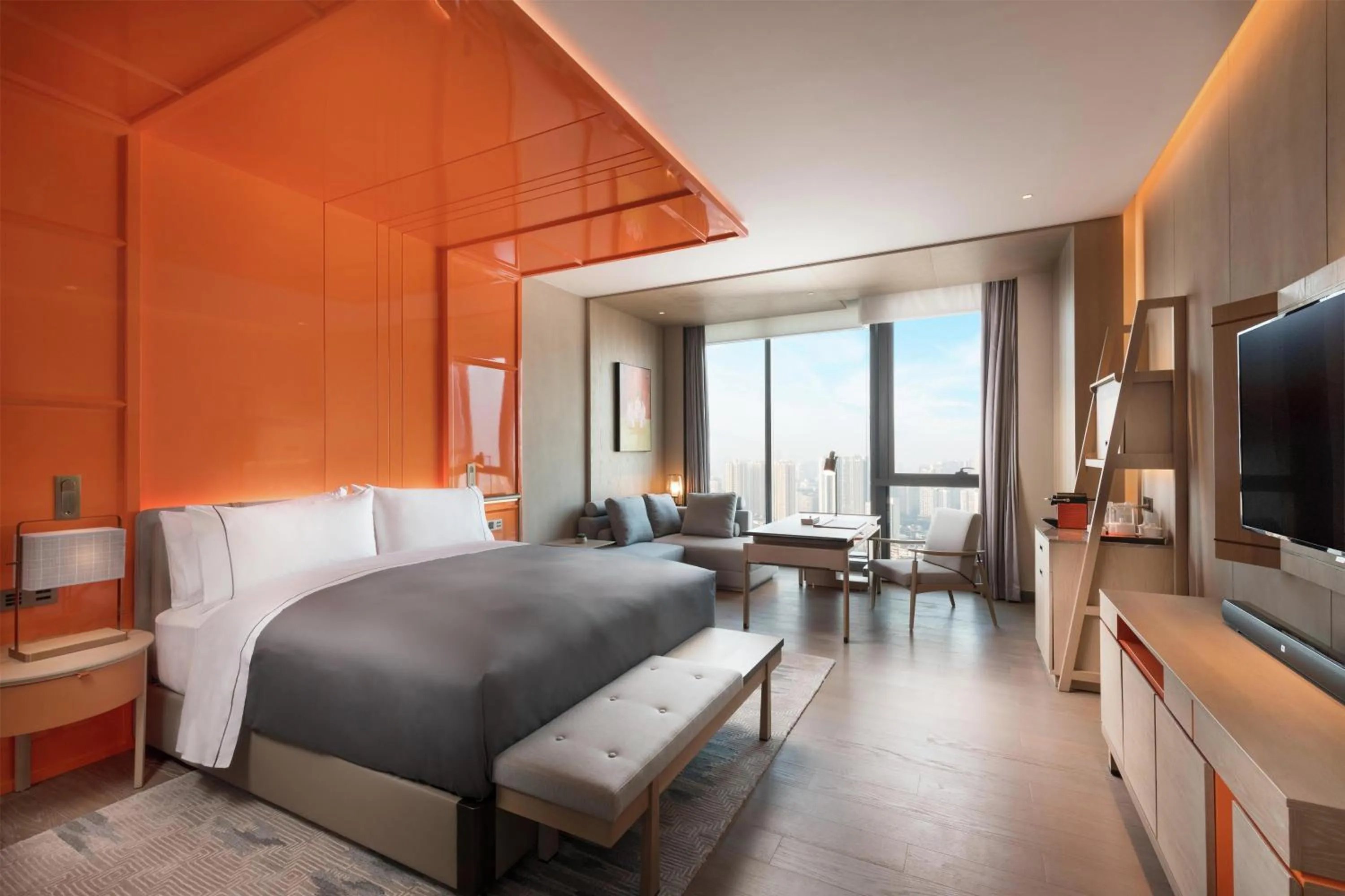 Bedroom, Bed in Canopy by Hilton Chengdu City Centre