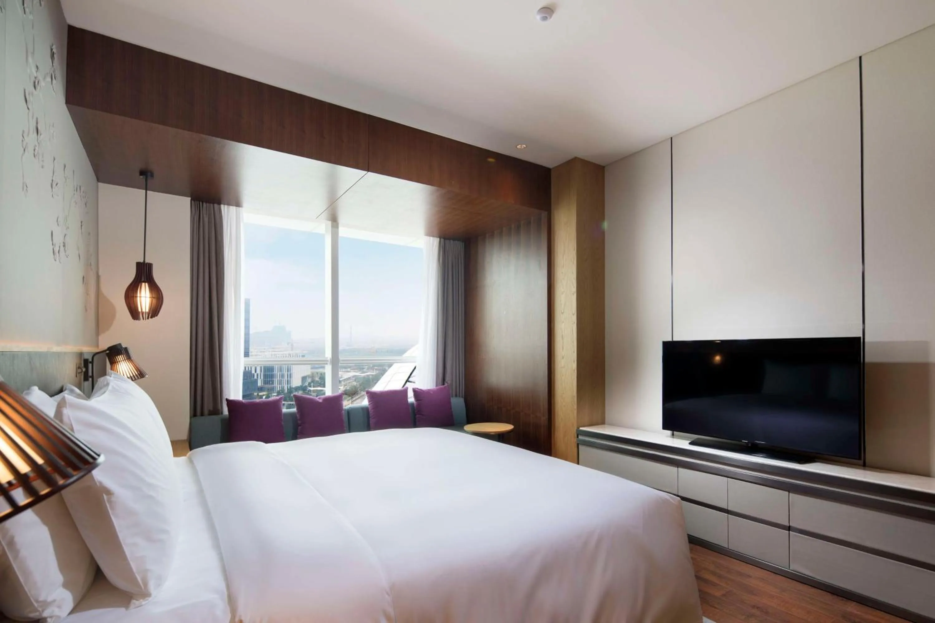 Bedroom, Bed in Hilton Garden Inn Zhuhai Hengqin