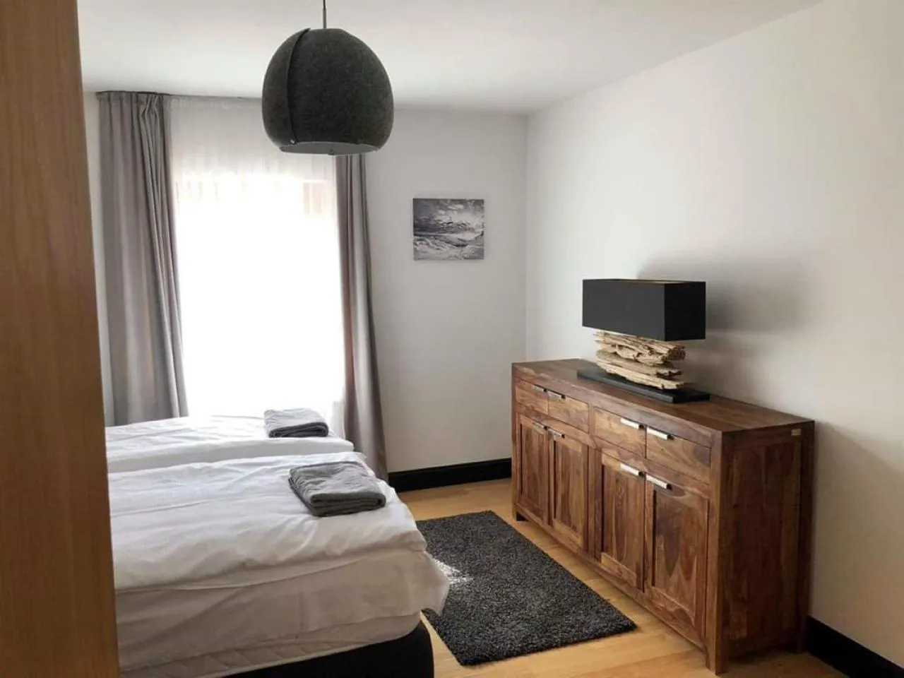 Bed in Tauernhaus Appartment