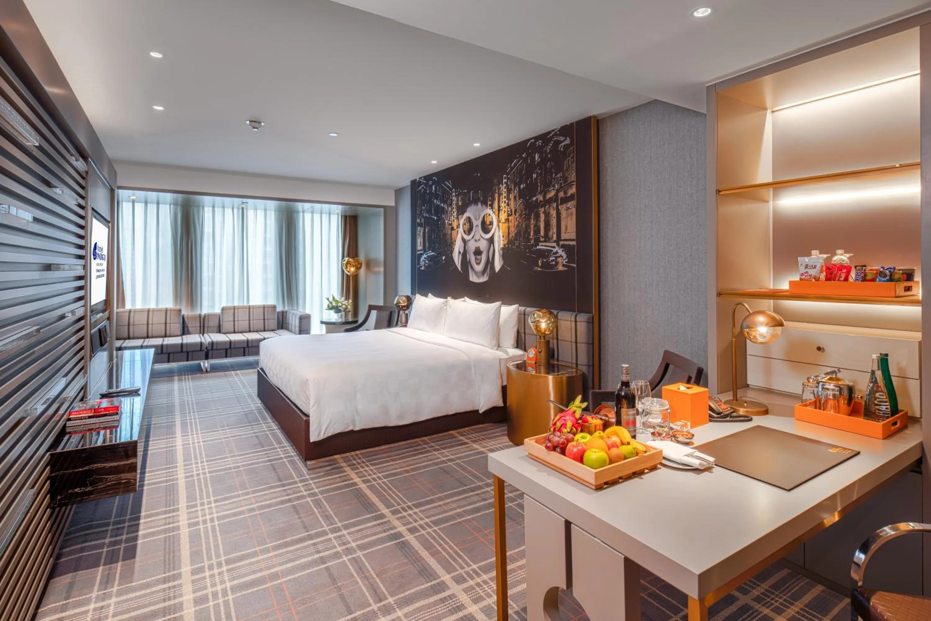 Photo of the whole room, Bed in Hotel Indigo Shanghai Jing'An by IHG