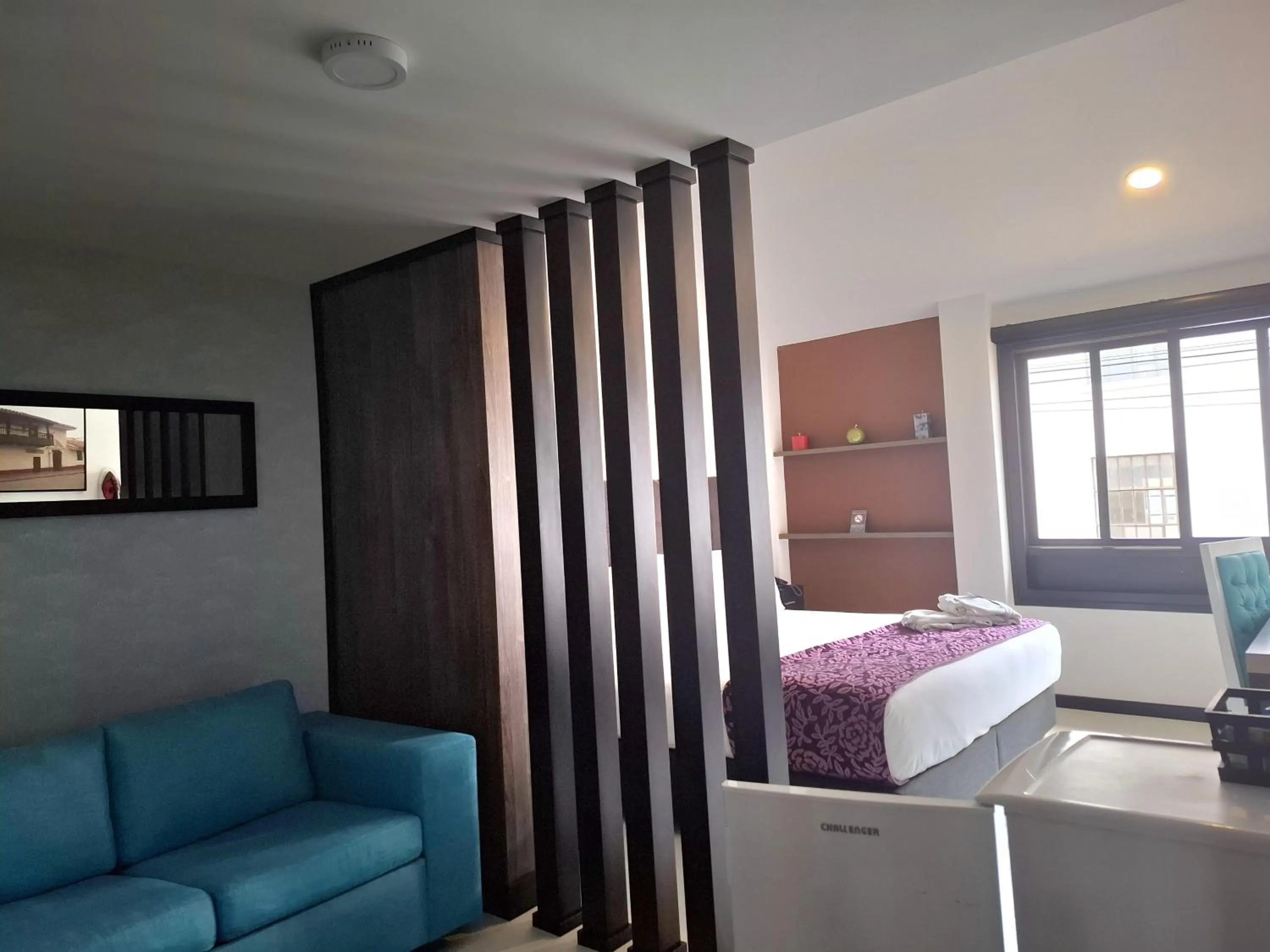 Living room, Bed in Posada LA MARIÑERA