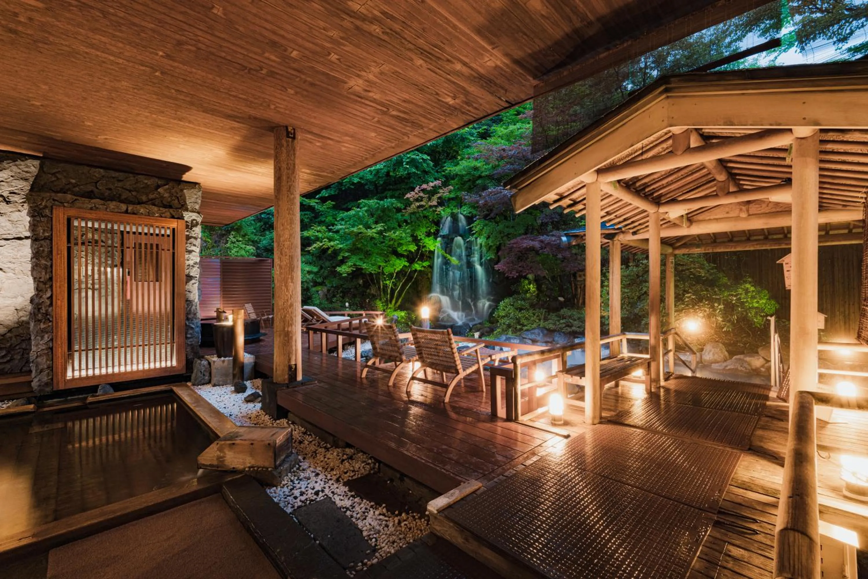 Open Air Bath in Noboribetsu Grand Hotel
