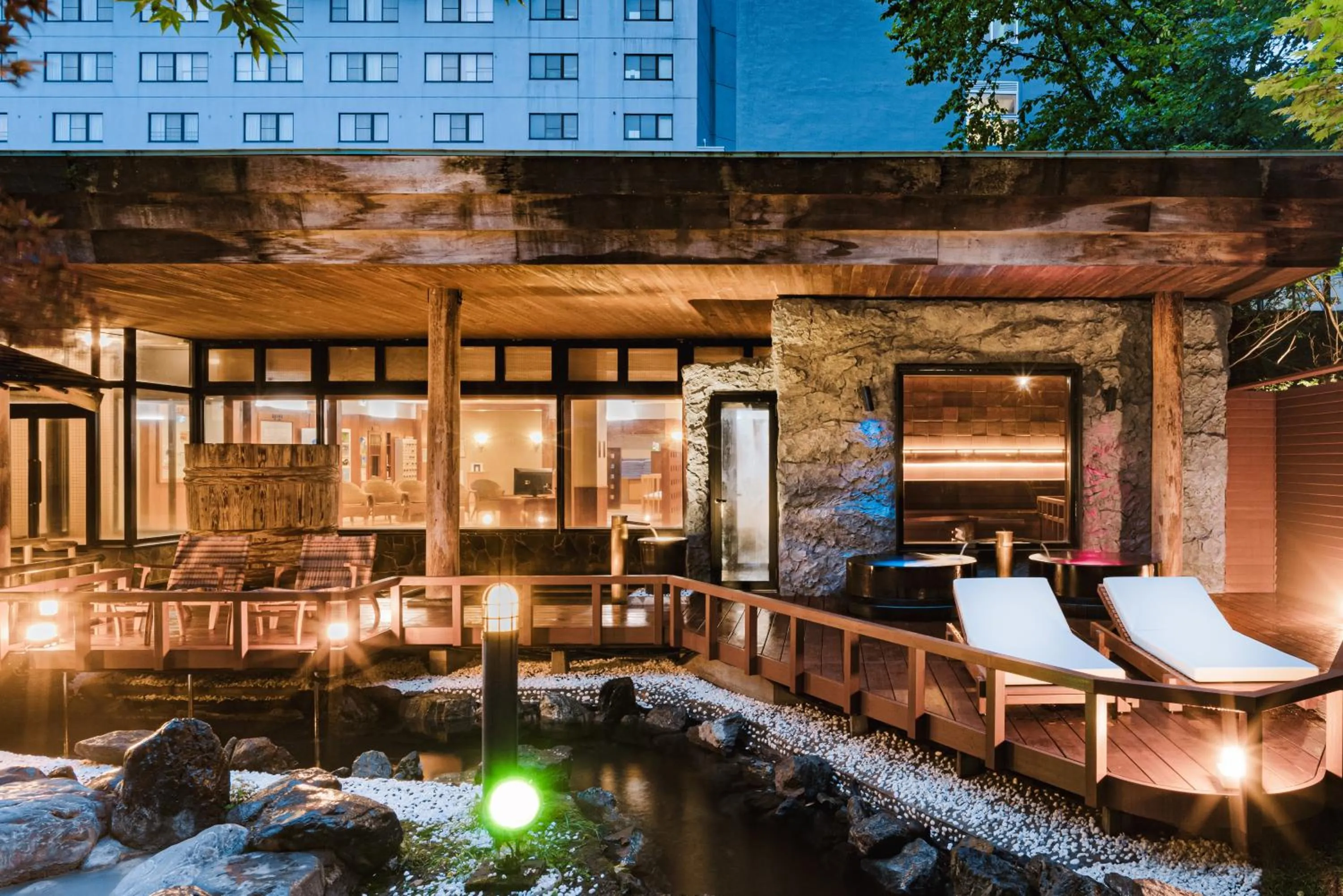Open Air Bath in Noboribetsu Grand Hotel