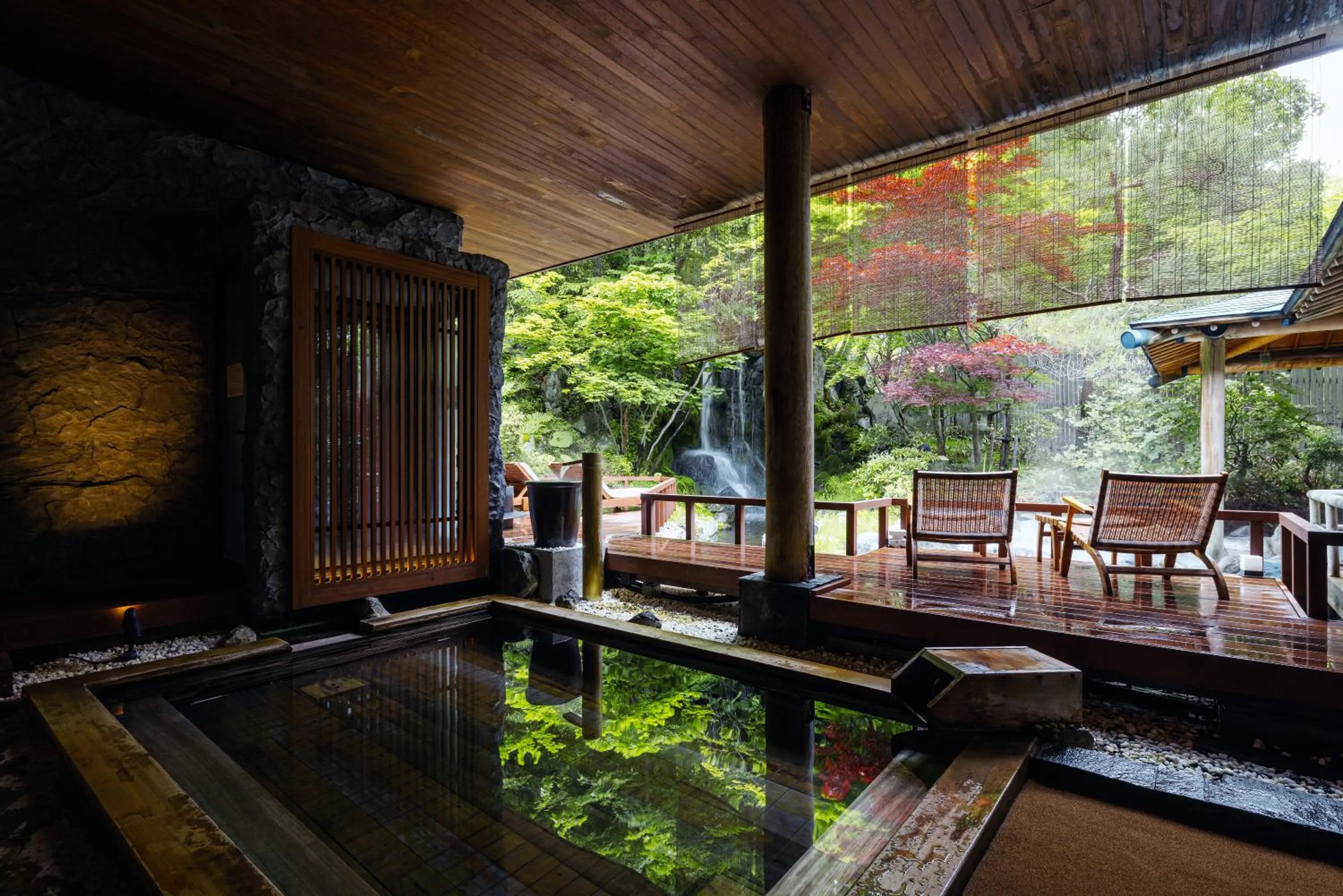 Open Air Bath in Noboribetsu Grand Hotel
