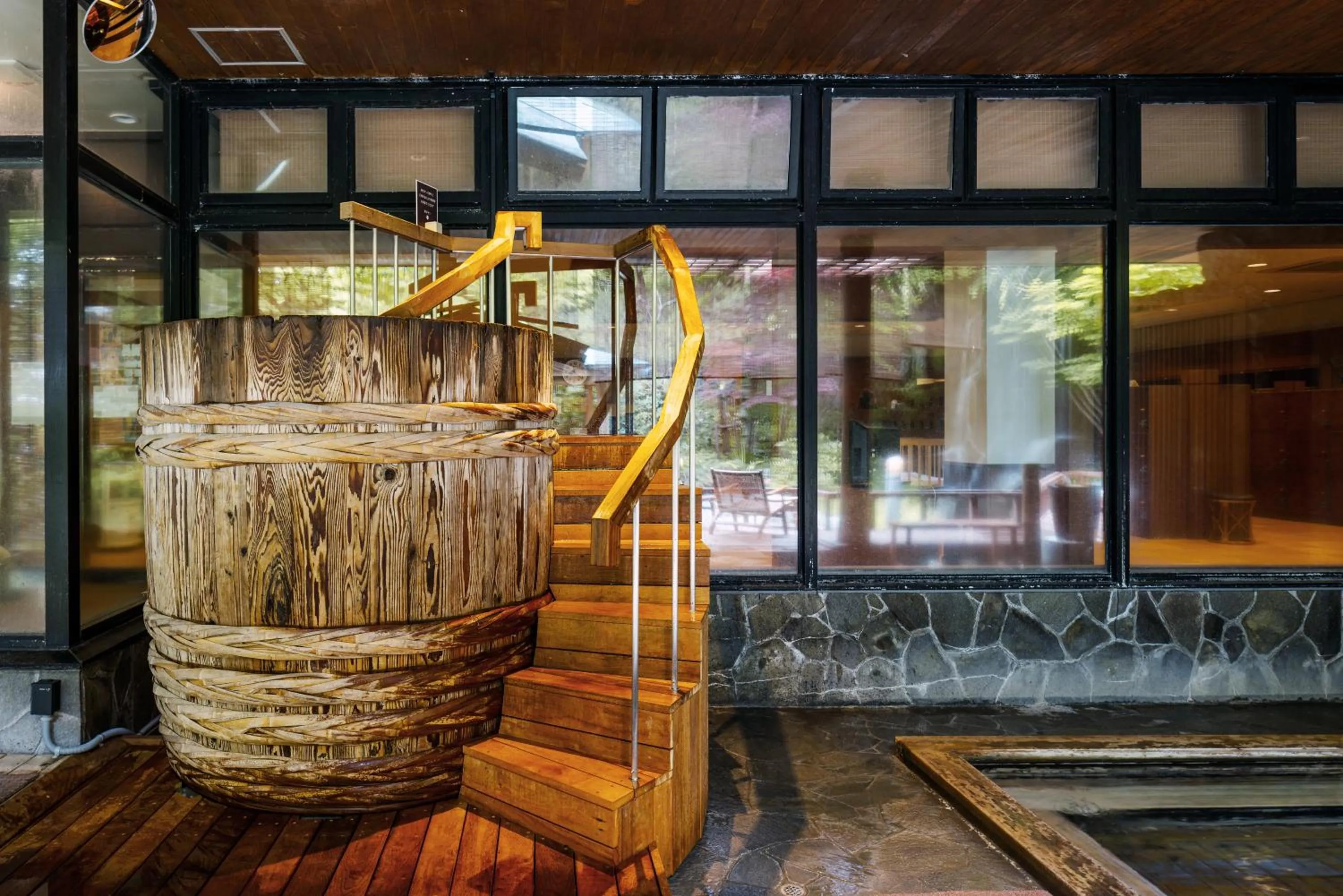Open Air Bath in Noboribetsu Grand Hotel