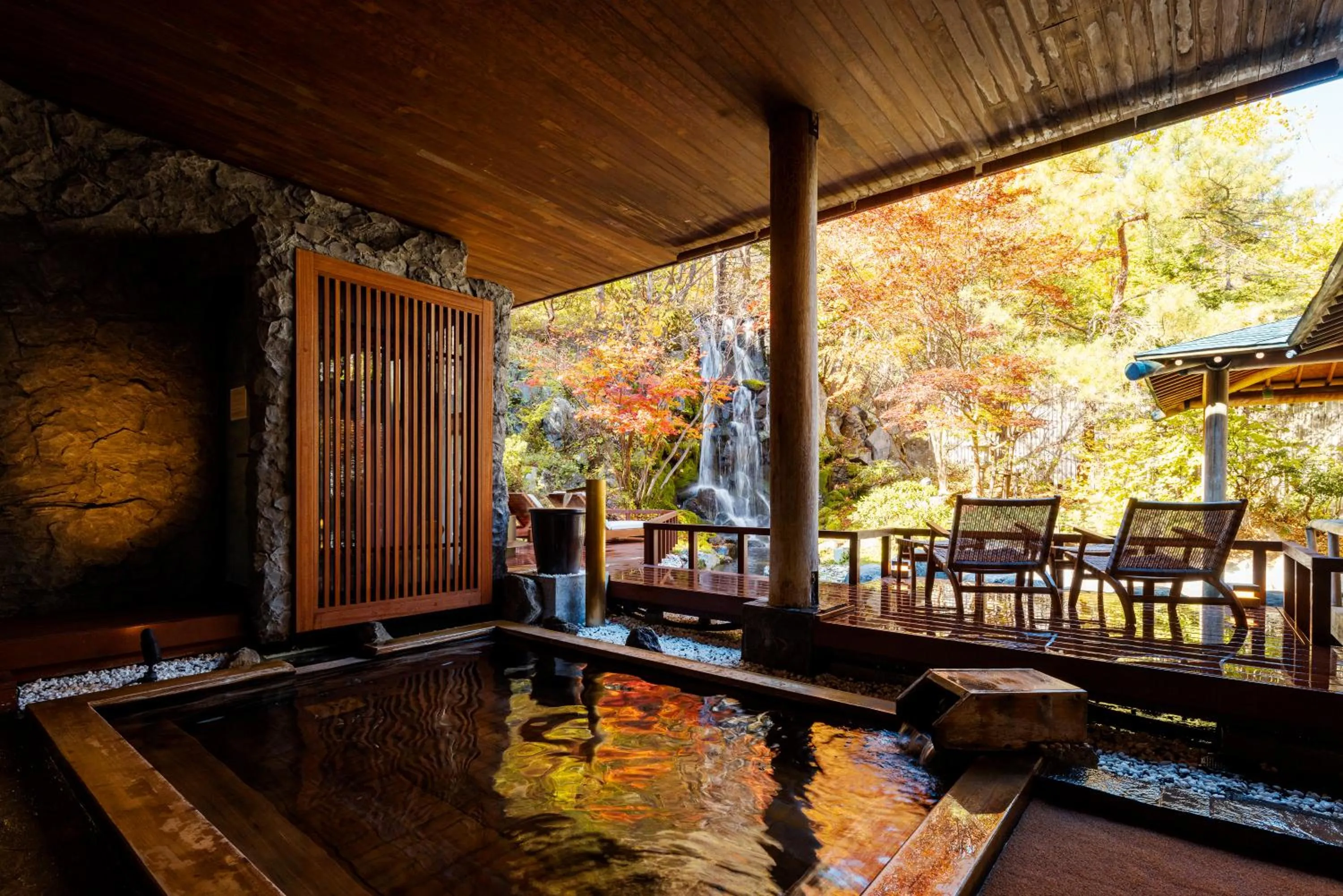 Open Air Bath in Noboribetsu Grand Hotel