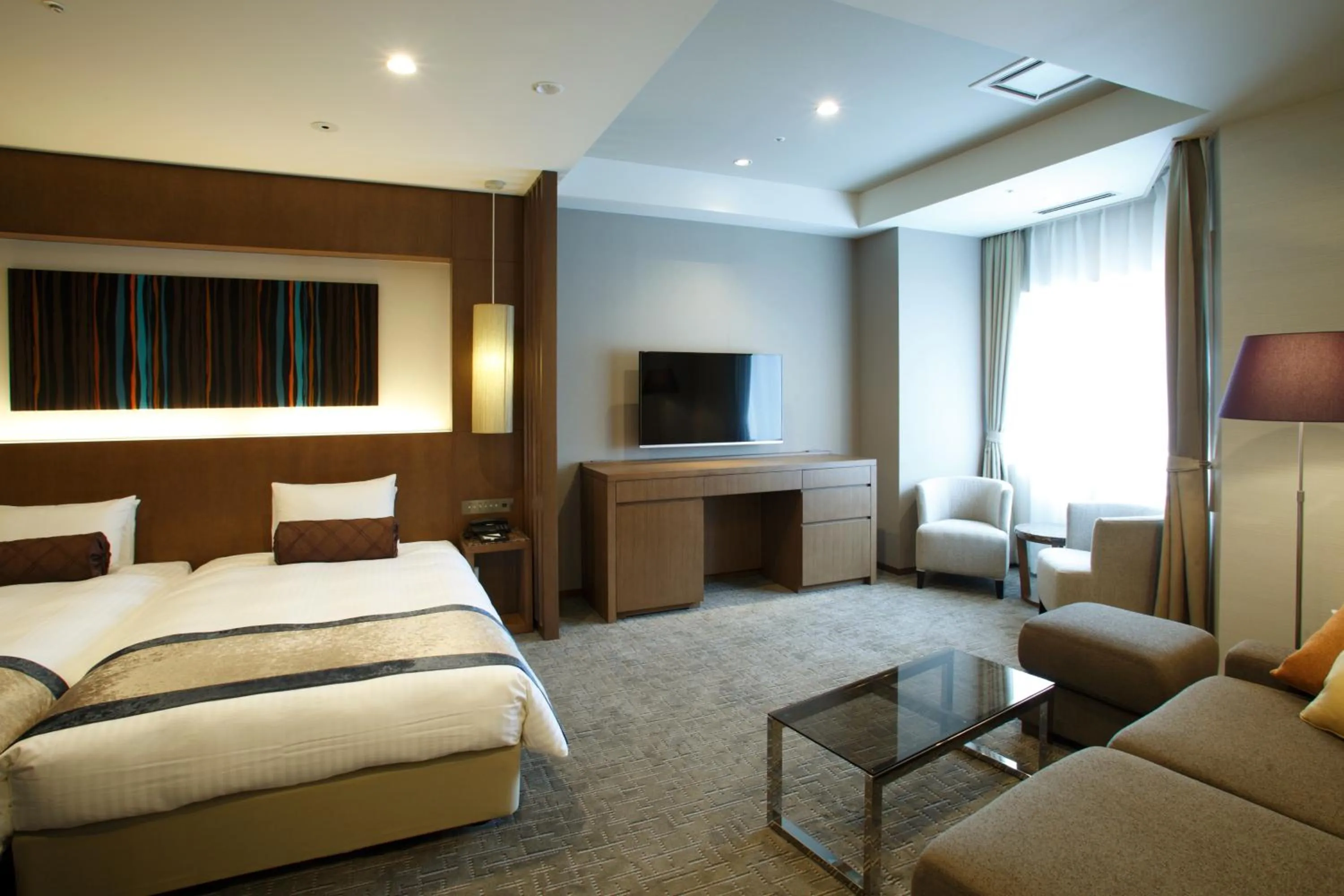 Photo of the whole room, Bed in Noboribetsu Grand Hotel