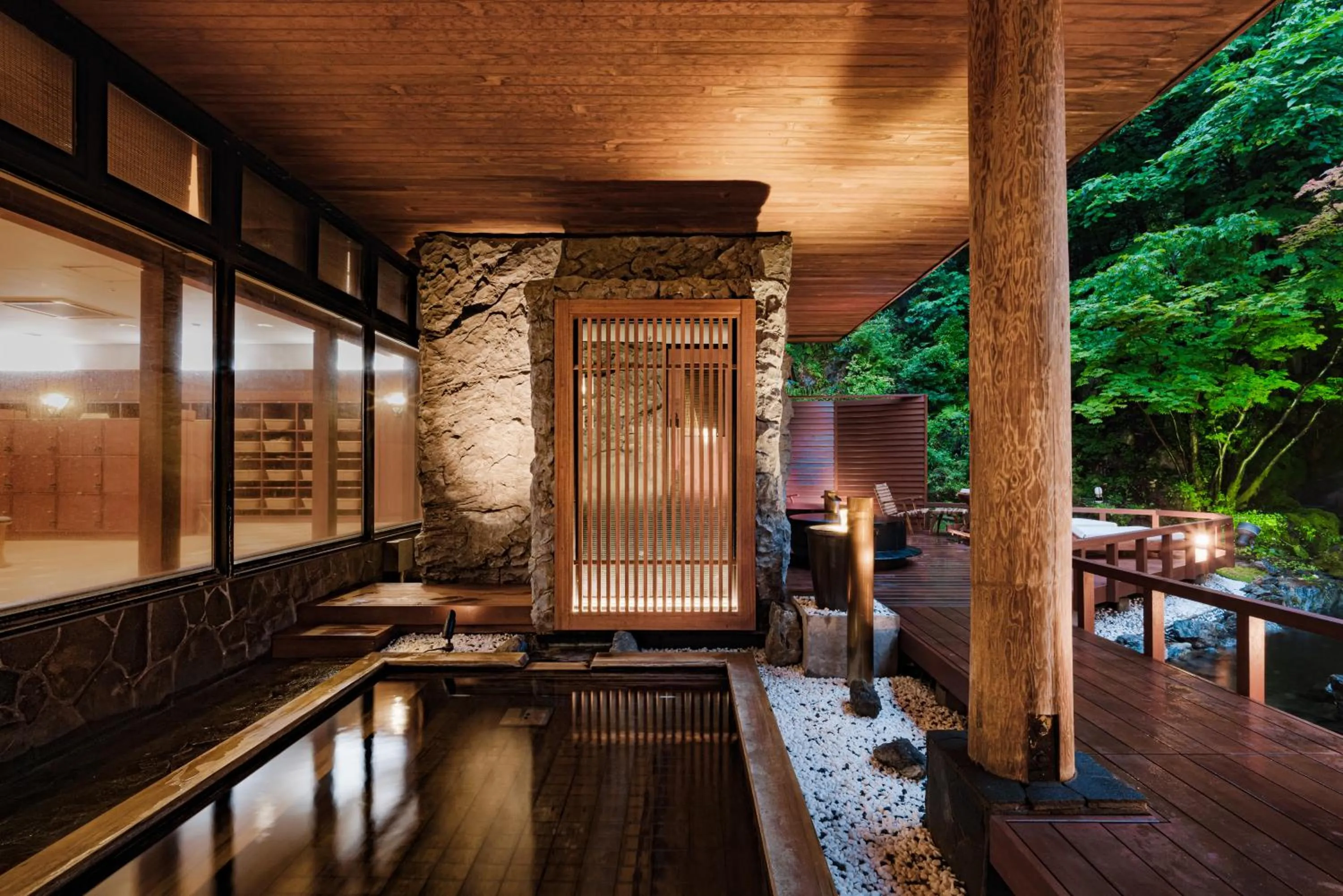 Open Air Bath in Noboribetsu Grand Hotel