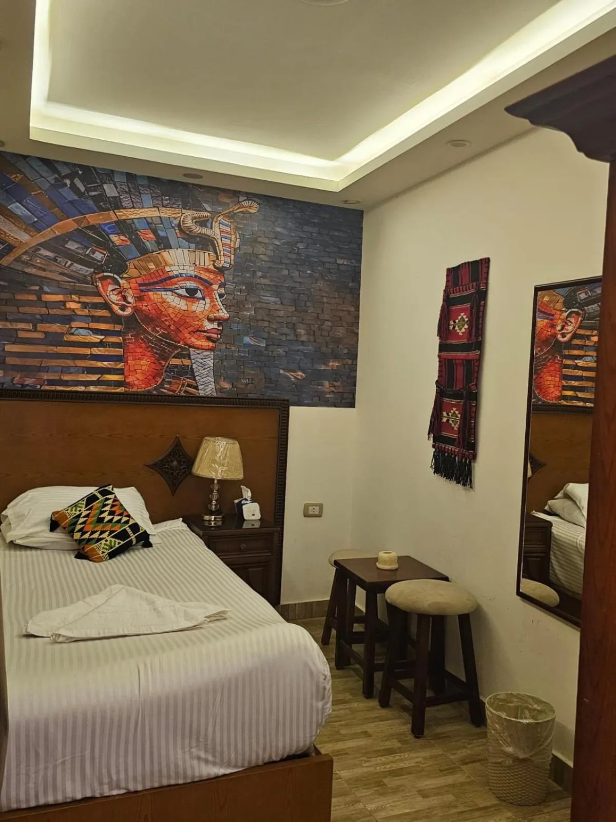 Bed in Atlantis Pyramids Inn