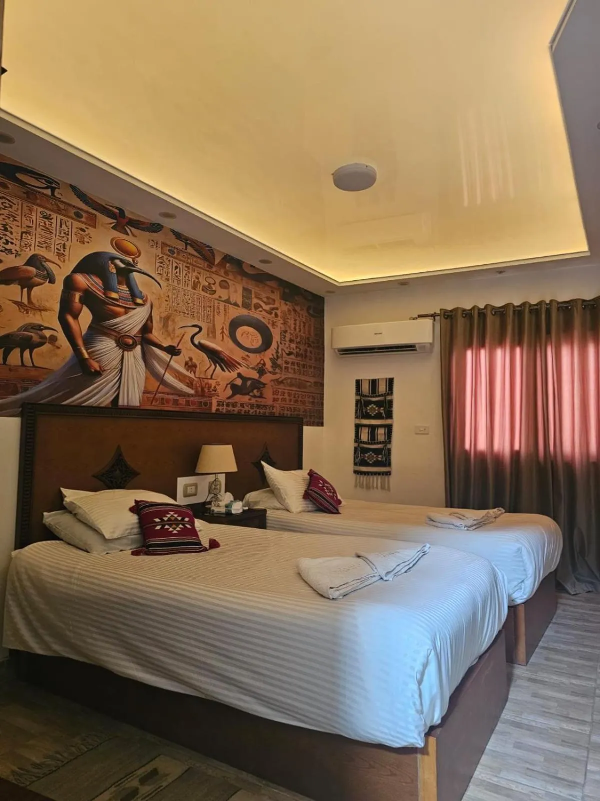 Bed in Atlantis Pyramids Inn