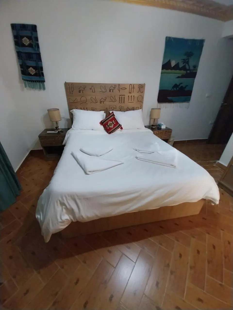 Bed in Atlantis Pyramids Inn