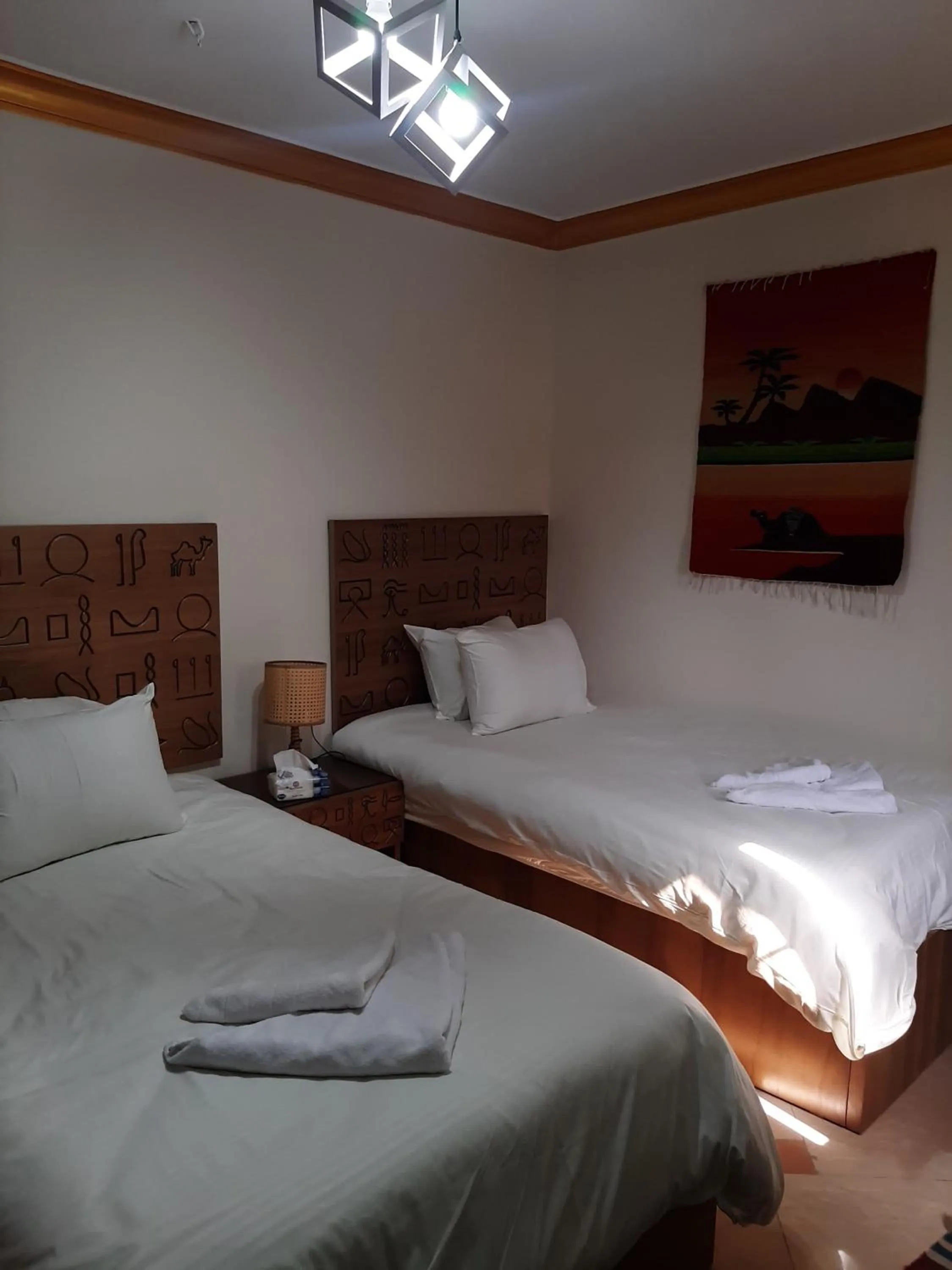 Bed in Atlantis Pyramids Inn