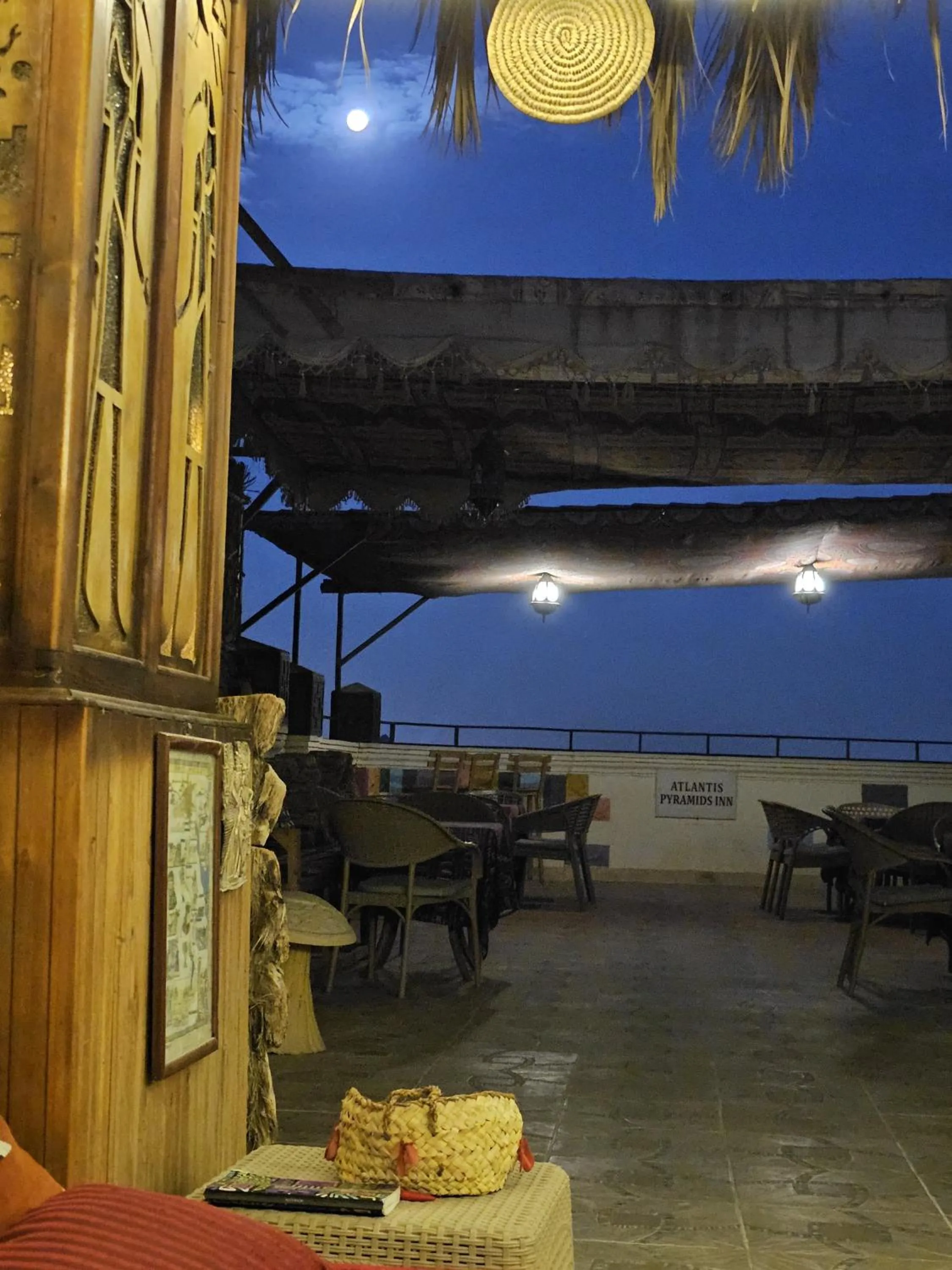 Seating area in Atlantis Pyramids Inn