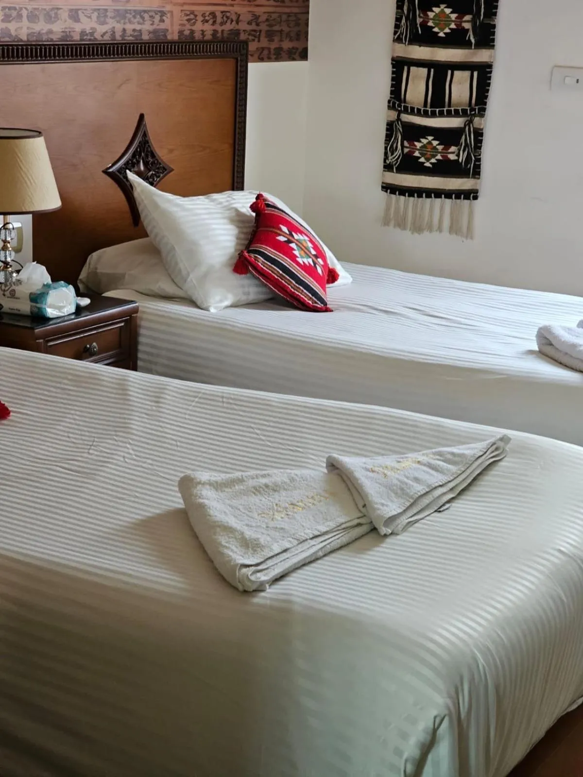 Bed in Atlantis Pyramids Inn