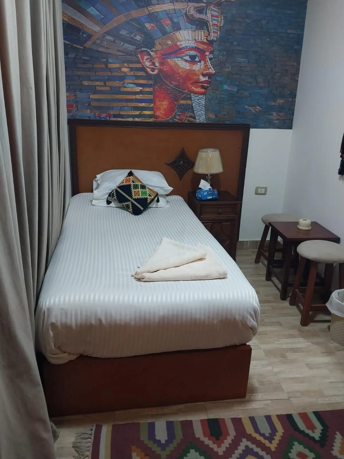 Bed in Atlantis Pyramids Inn