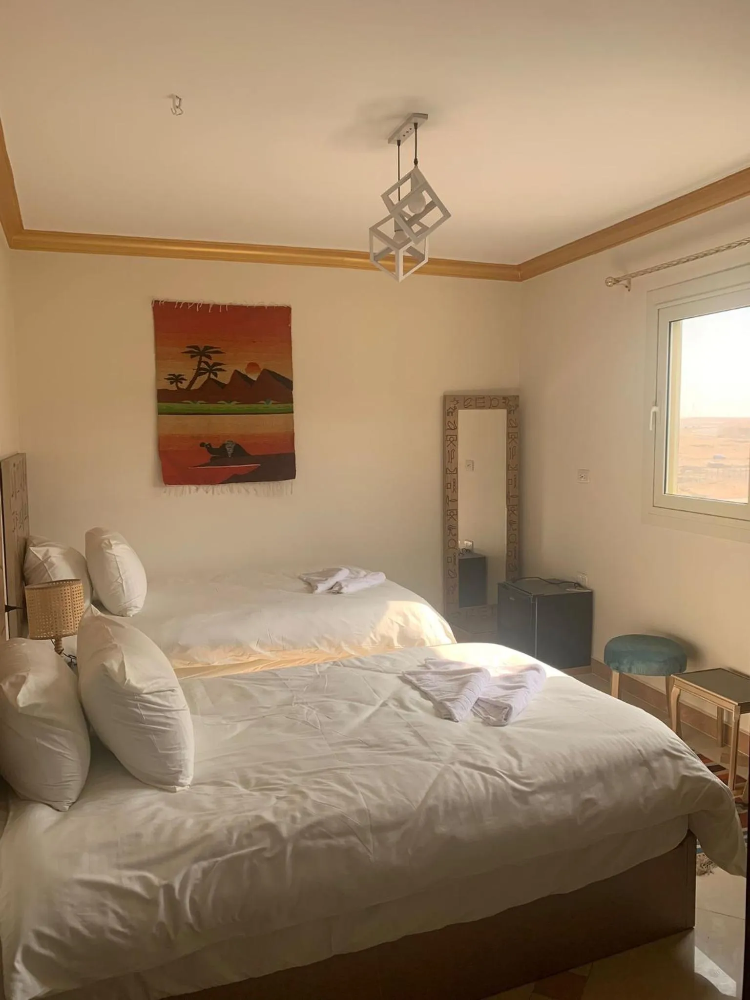 Bed in Atlantis Pyramids Inn