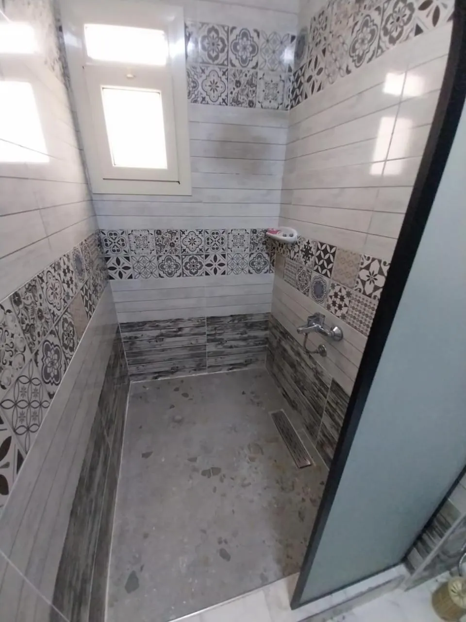 Shower in Atlantis Pyramids Inn