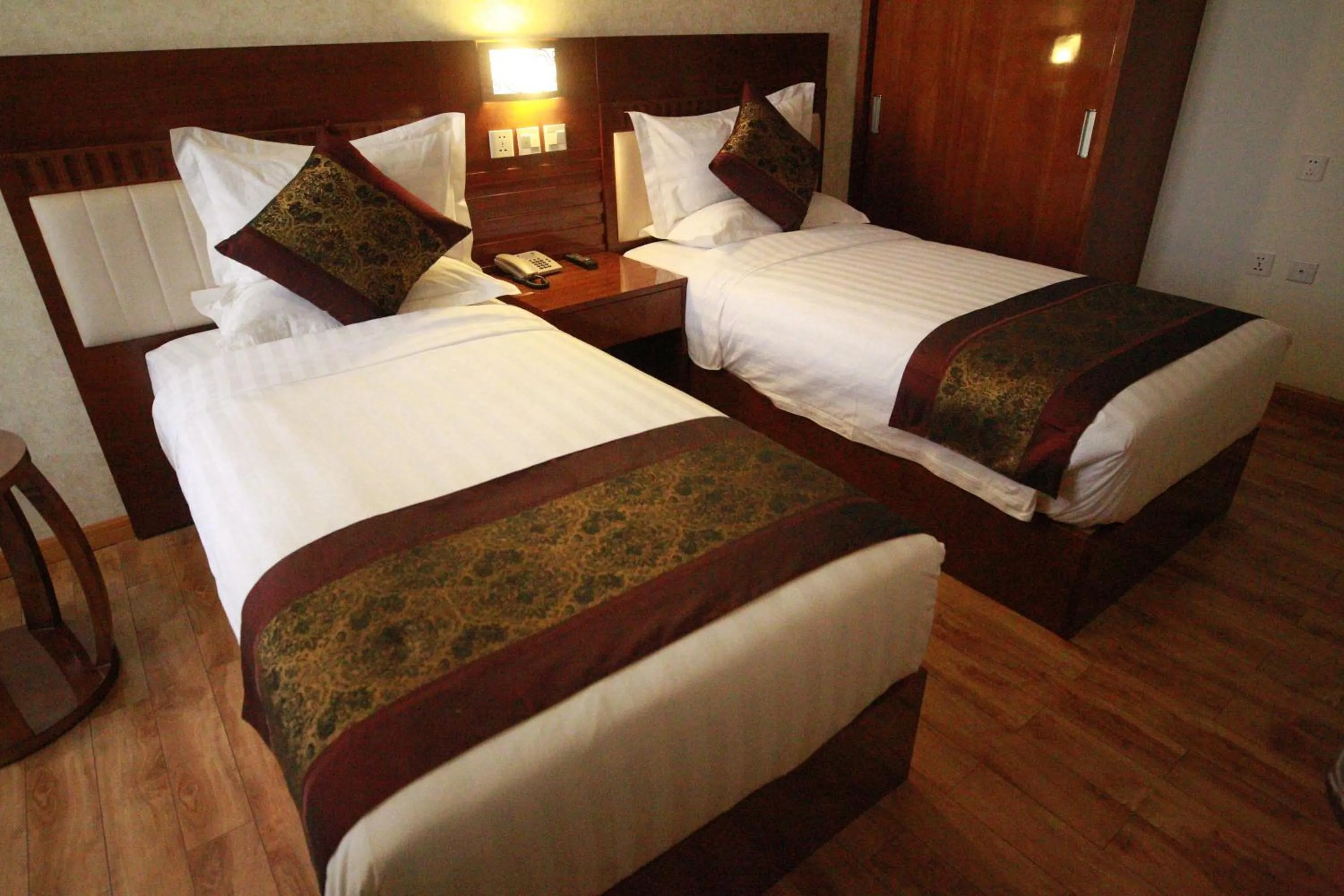 Bed in Marcen Addis Hotel