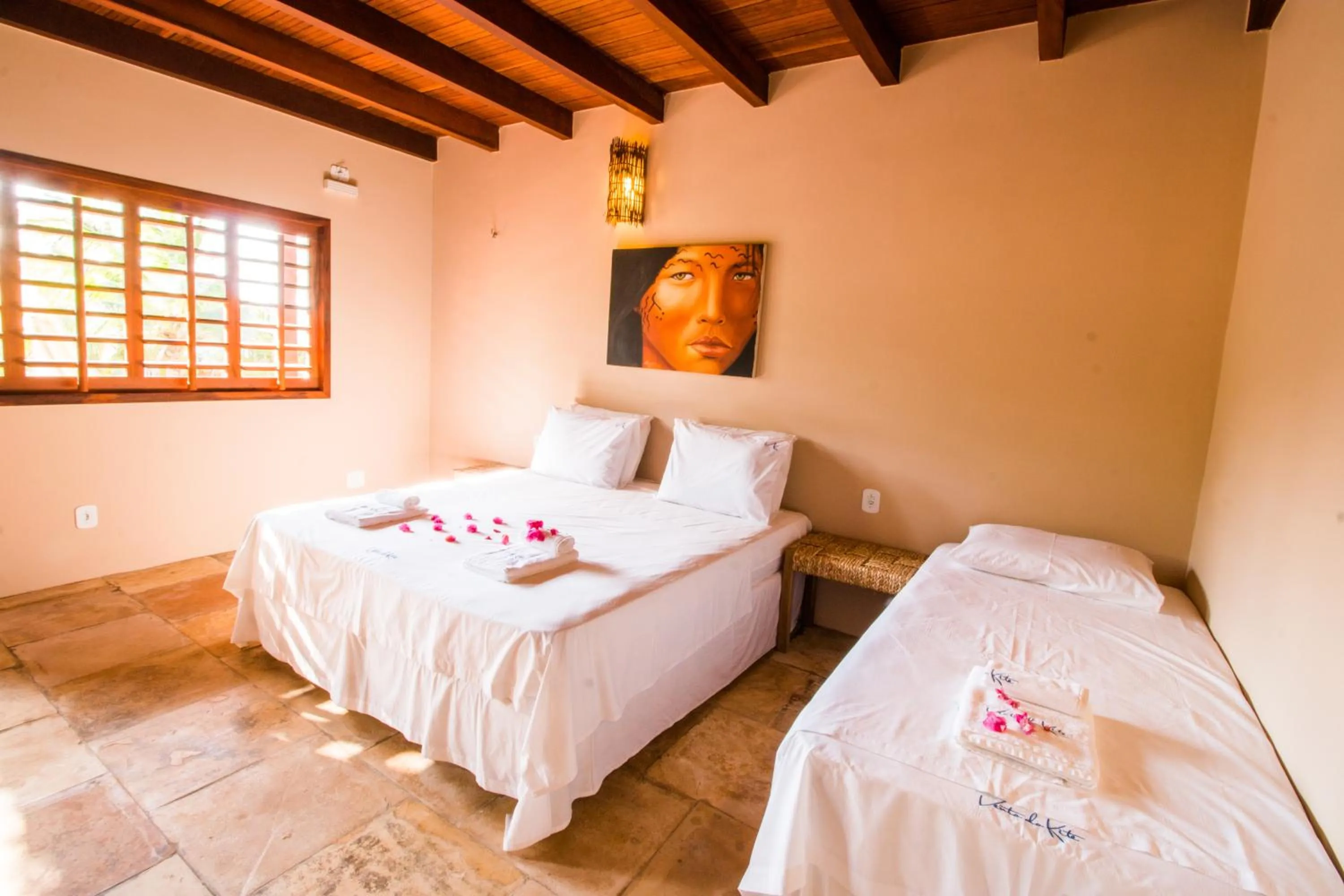 Bed in Pousada Vento do Kite